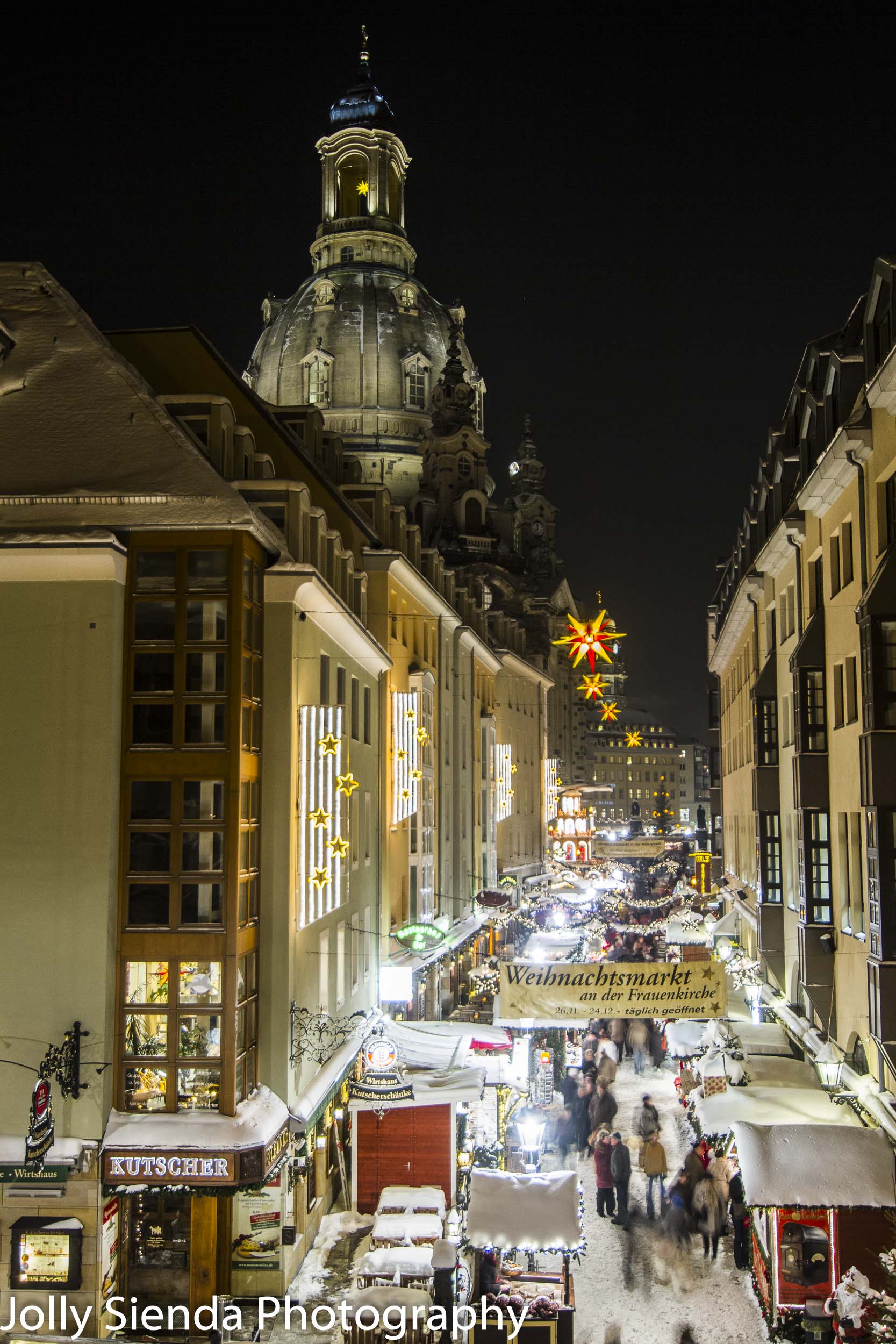 Dresden Christmas Market, Weihnachsmarkt,  with the Ladys Church