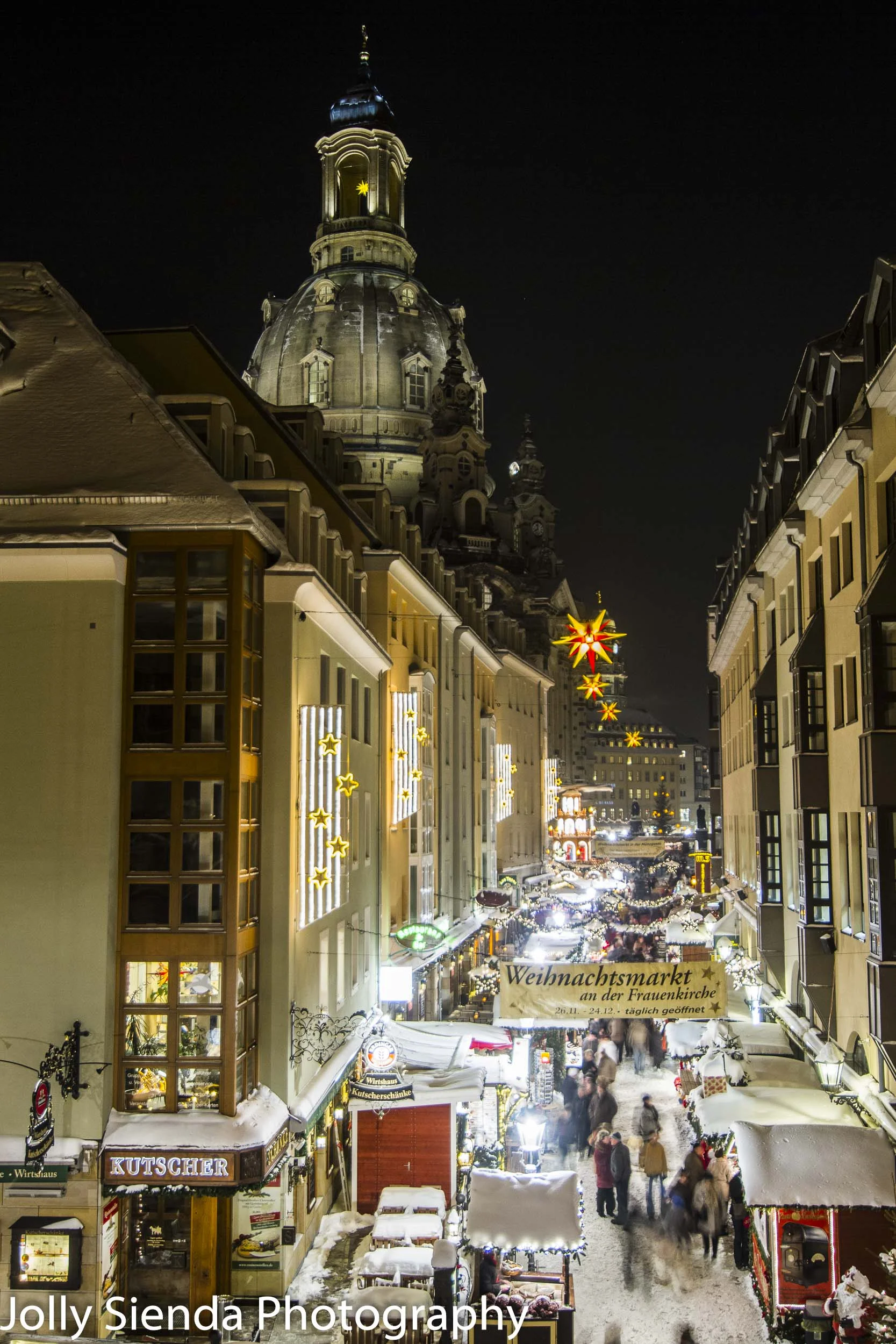 Dresden Christmas Market, Weihnachsmarkt, with the Ladys Church