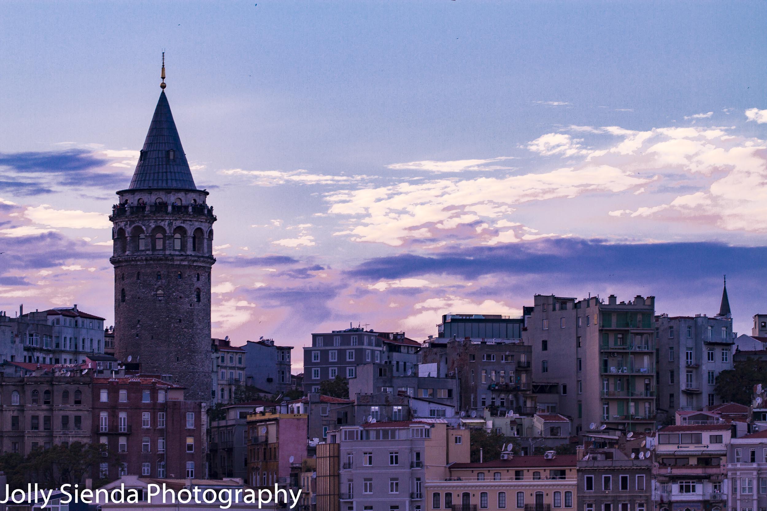 Galata Tower and the sunset