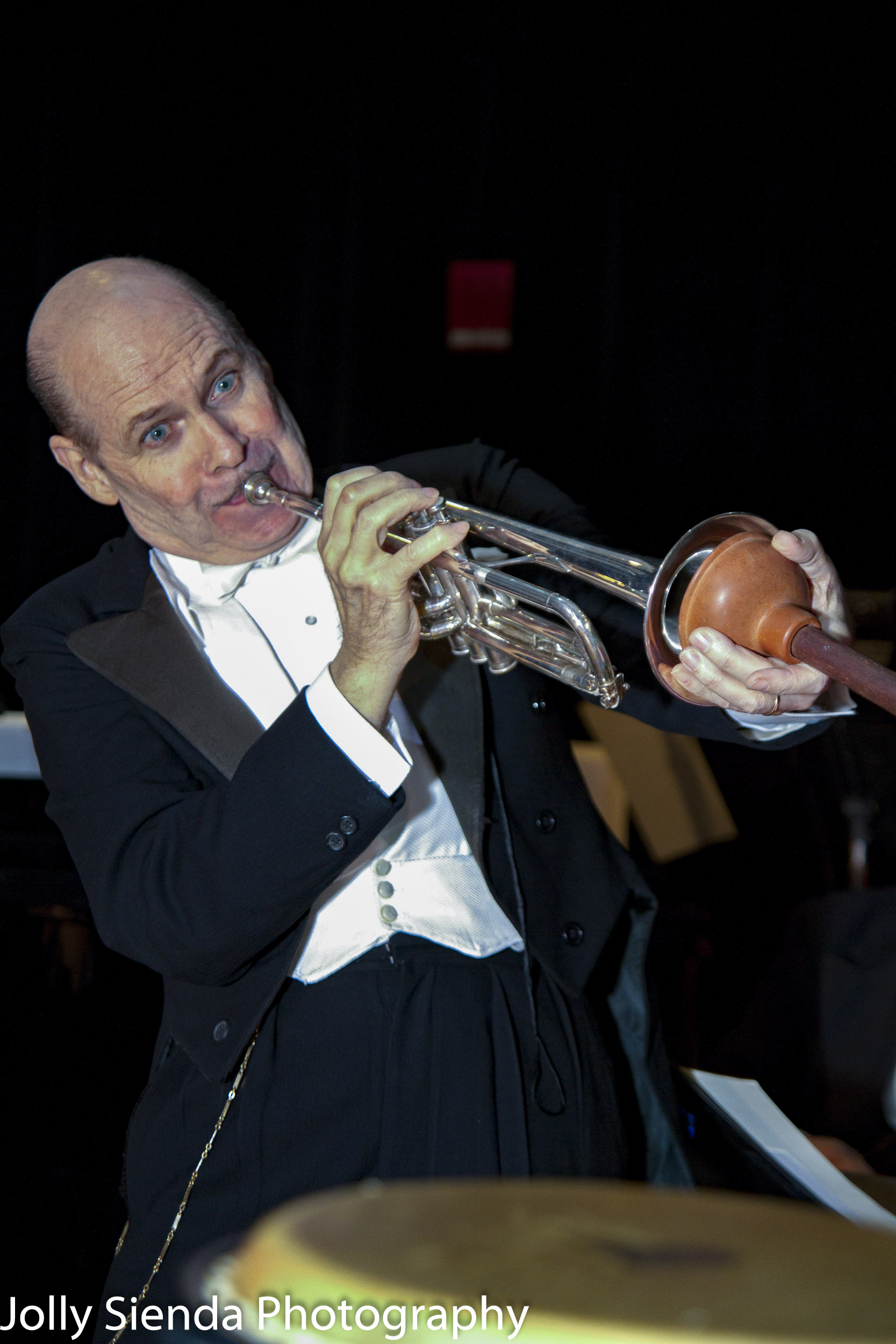 Doc Scantlin plays the trumpet