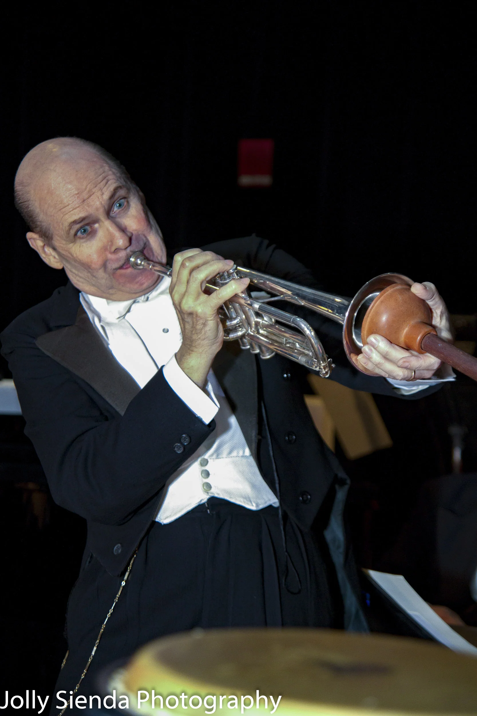 Doc Scantlin plays the trumpet