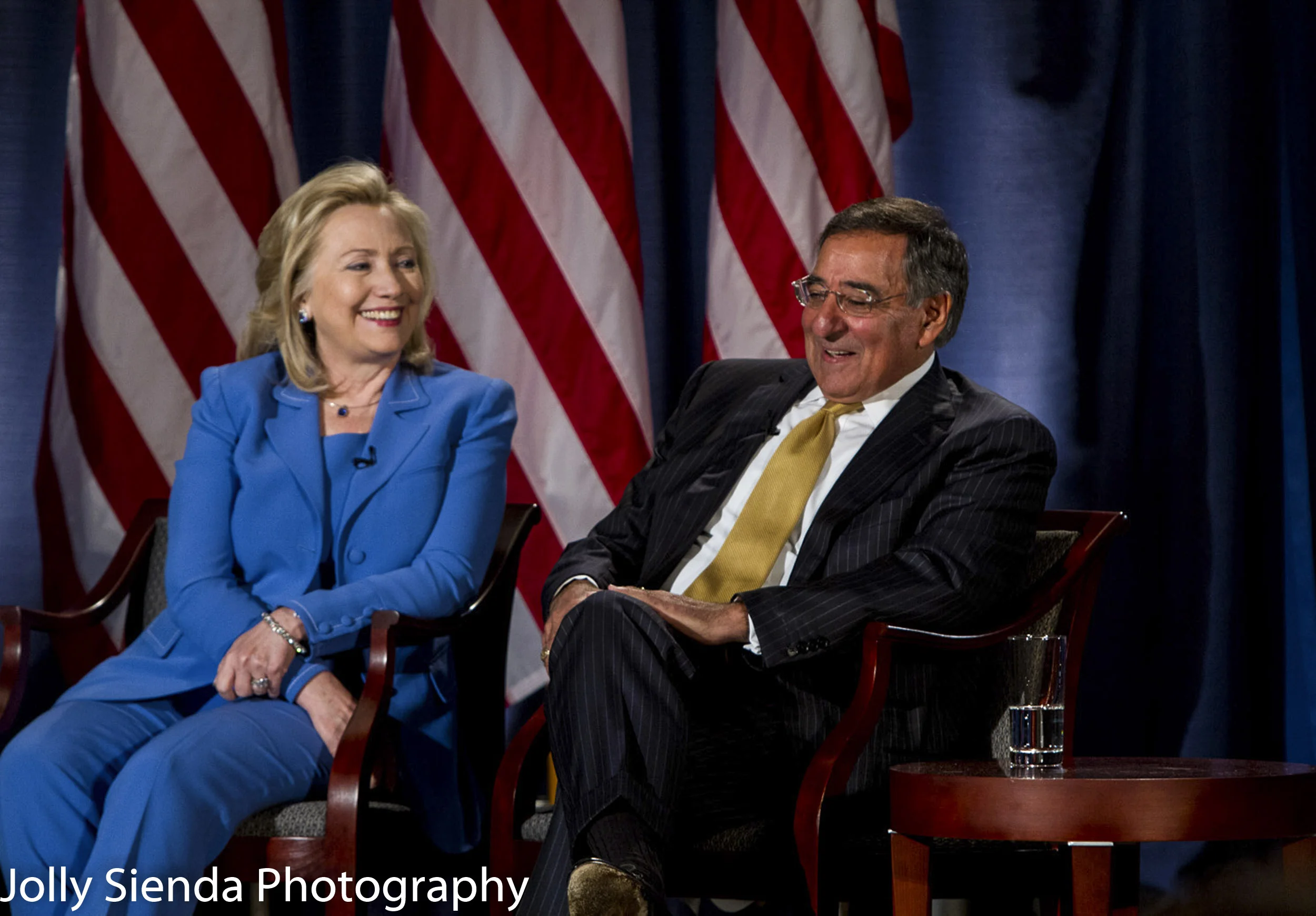 Secretary of State Hillary Clinton and Secretary of Defense Leon