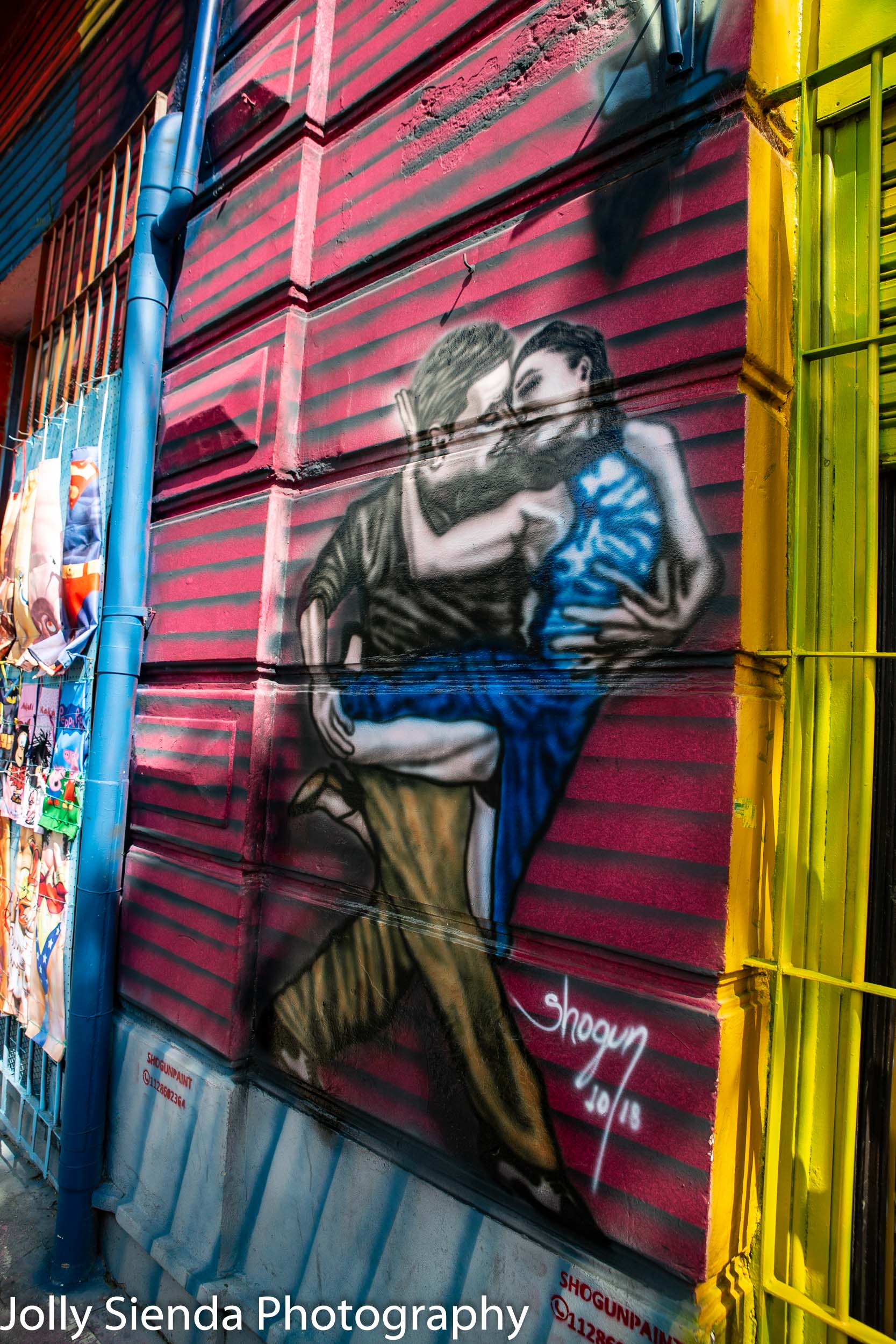 La Boca tango street and wall art
