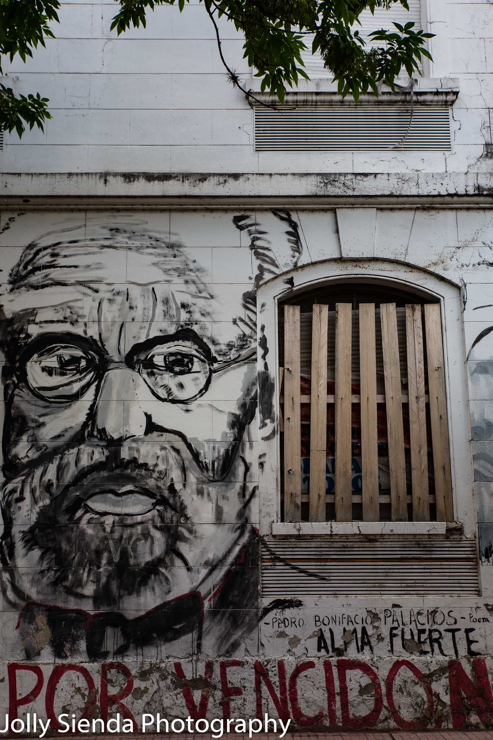 Pedro Bonifacio Palacios, Argentine Poet, graffiti wall