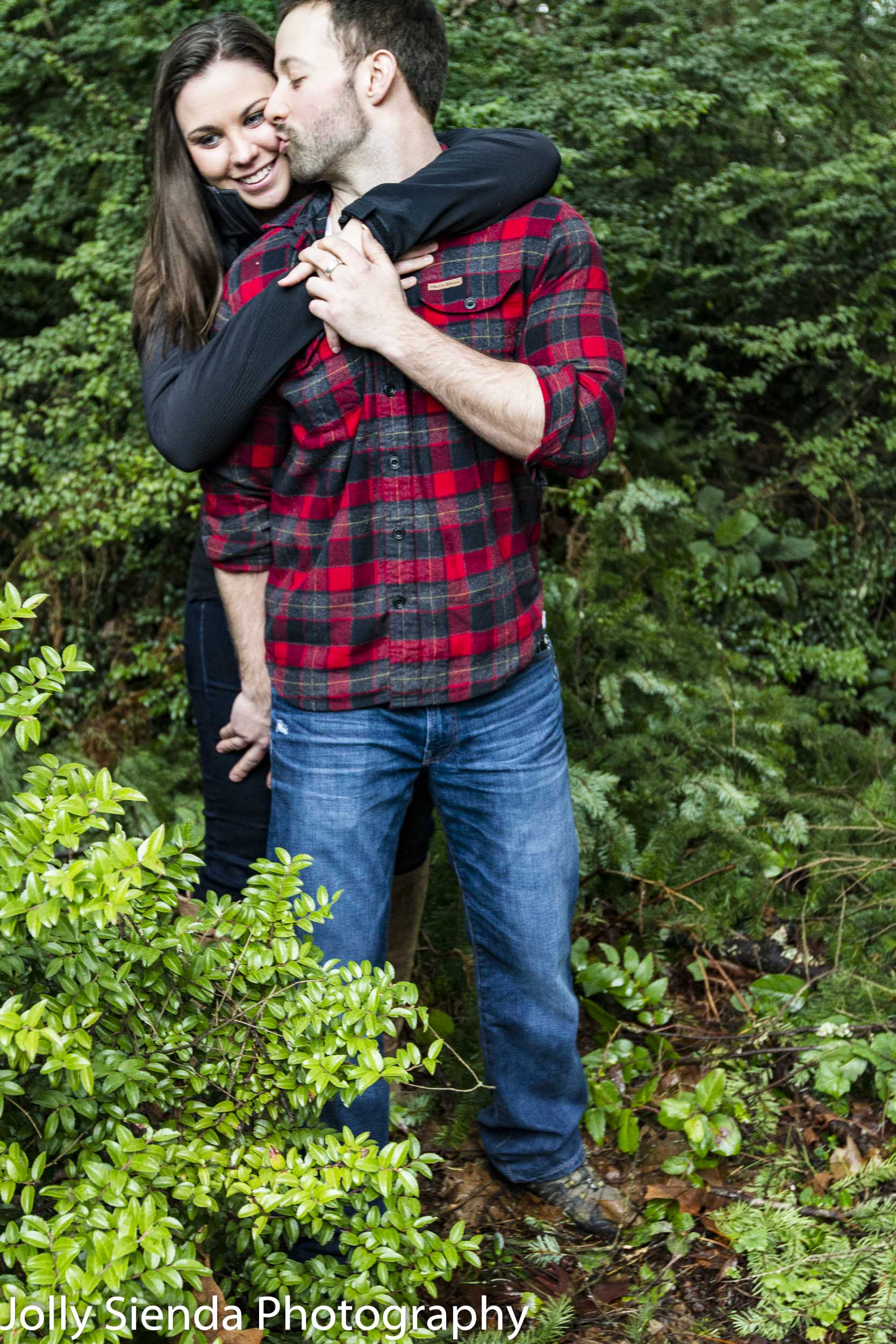 Outdoor forest engagement photo shoot