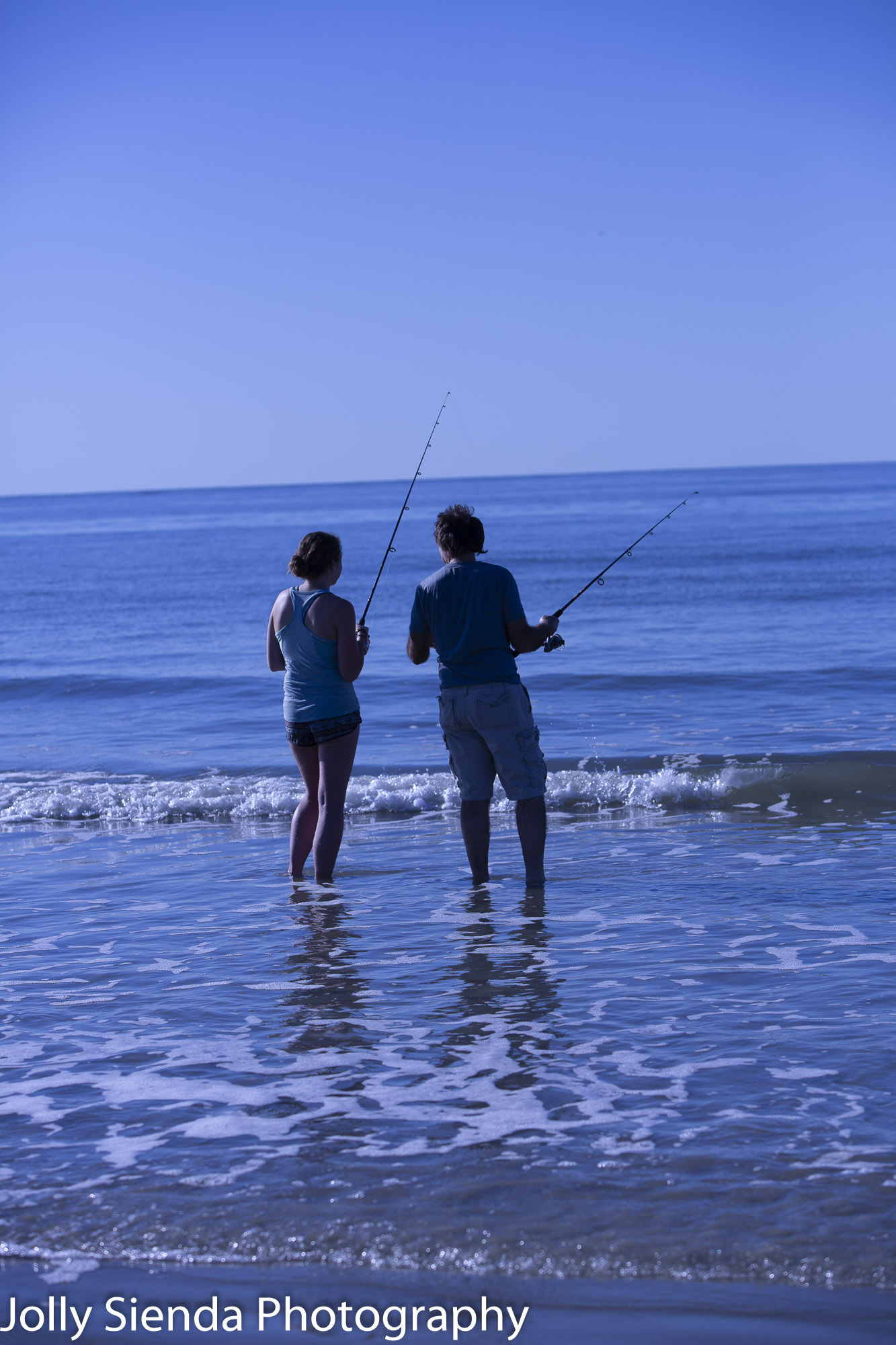 Fishing at the beach on Fripp Island