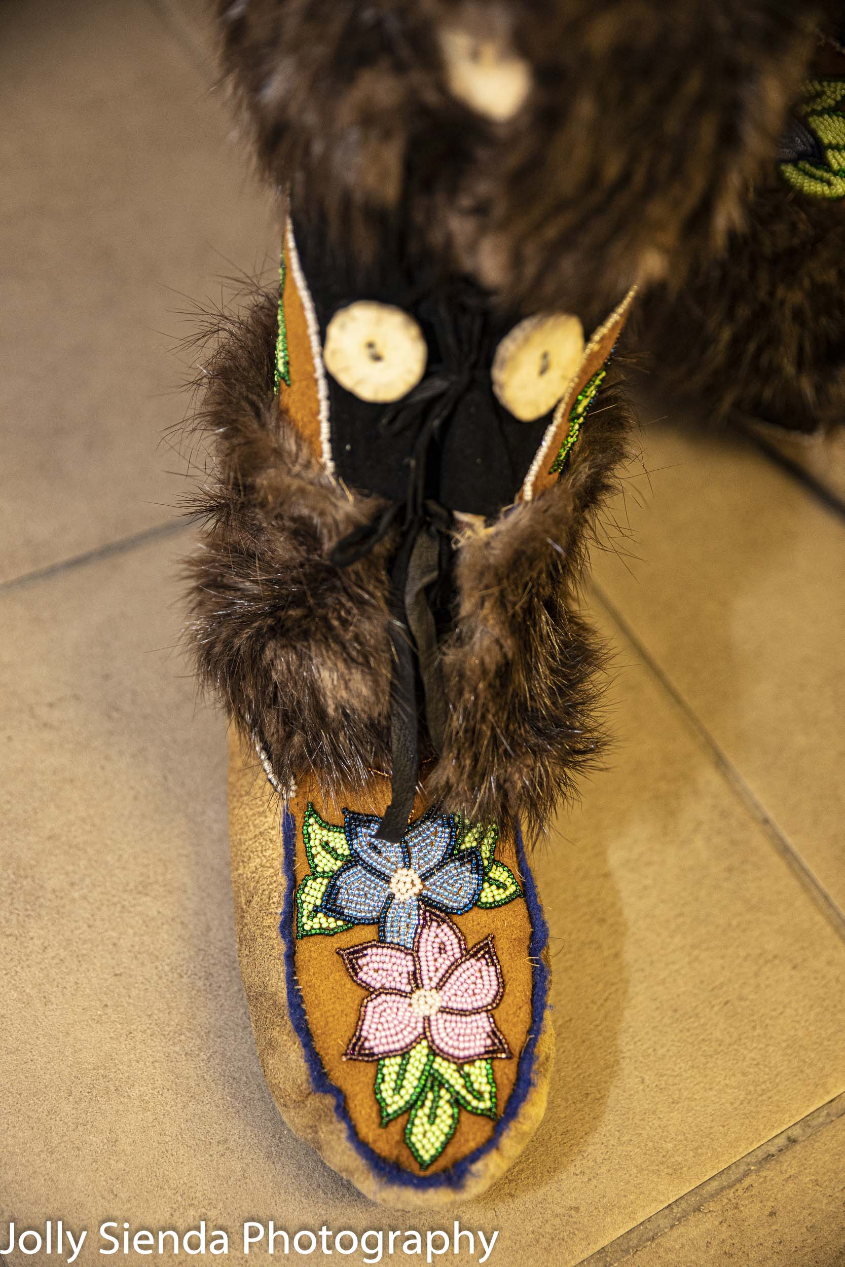 Athabascan beaded Alaskan moccasins