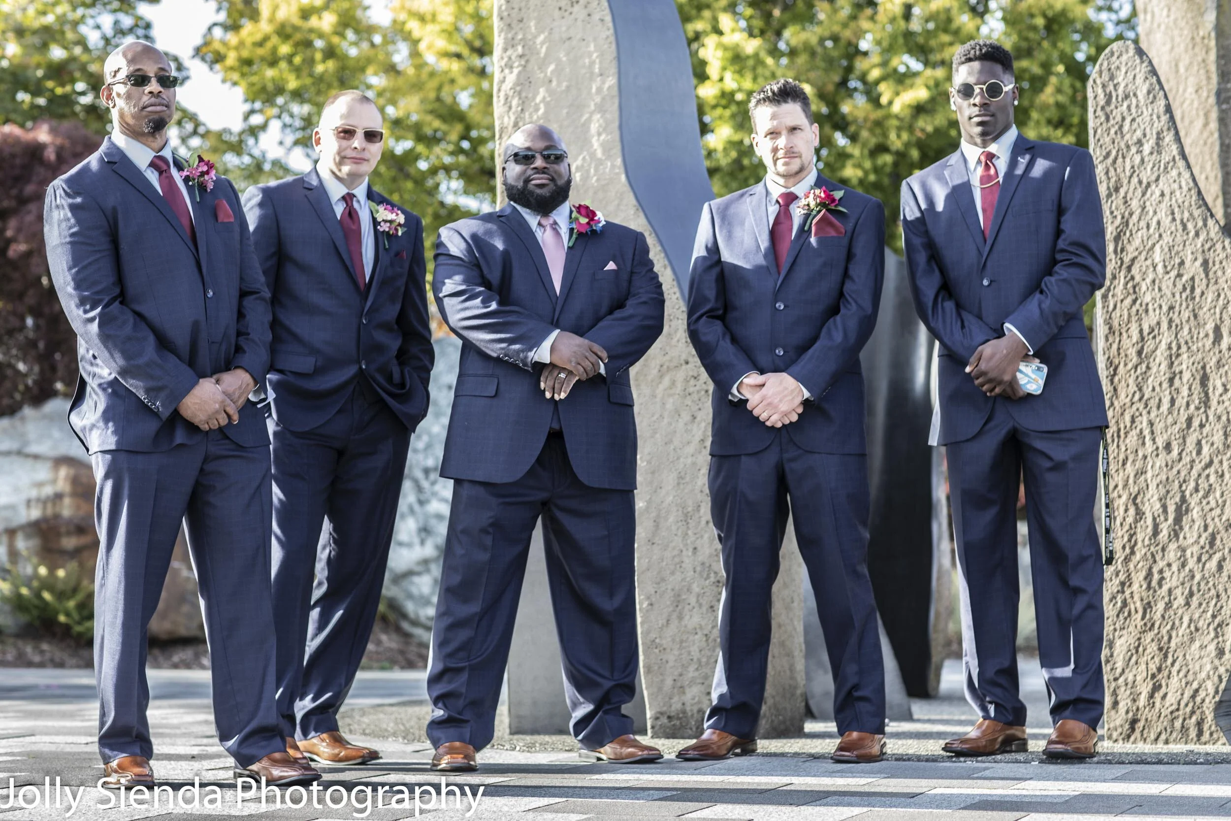 Malcolm with his groomsmen.