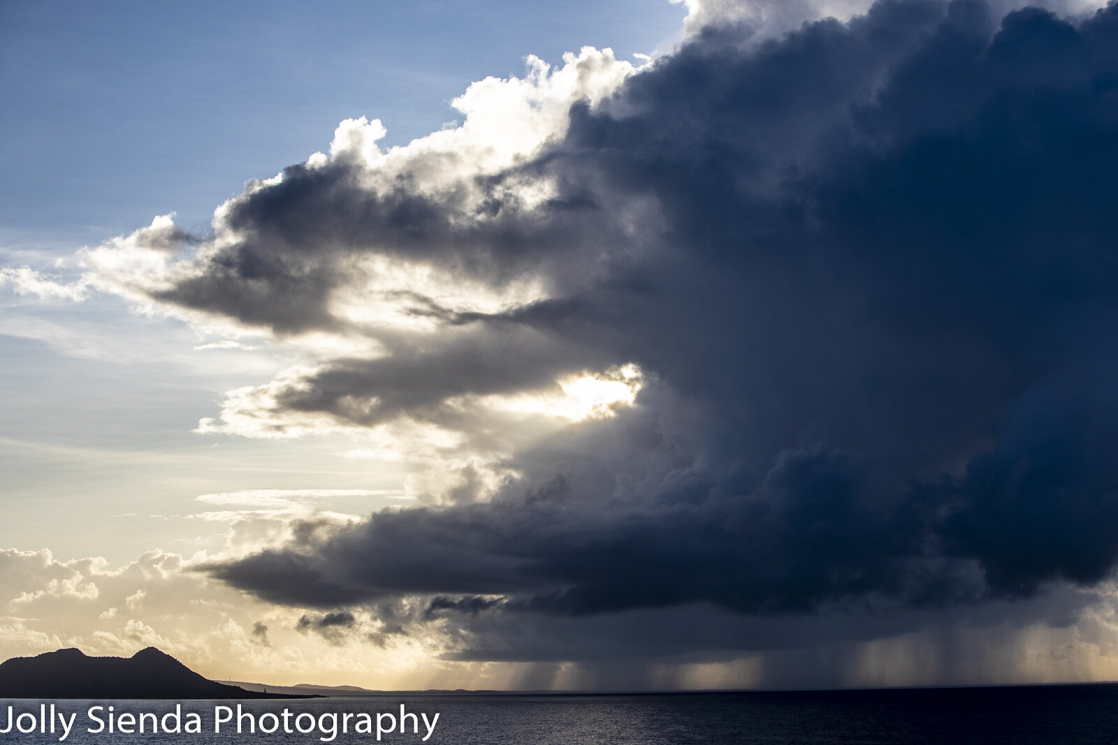 Rainstorm and rays of sunshine at Bonaire