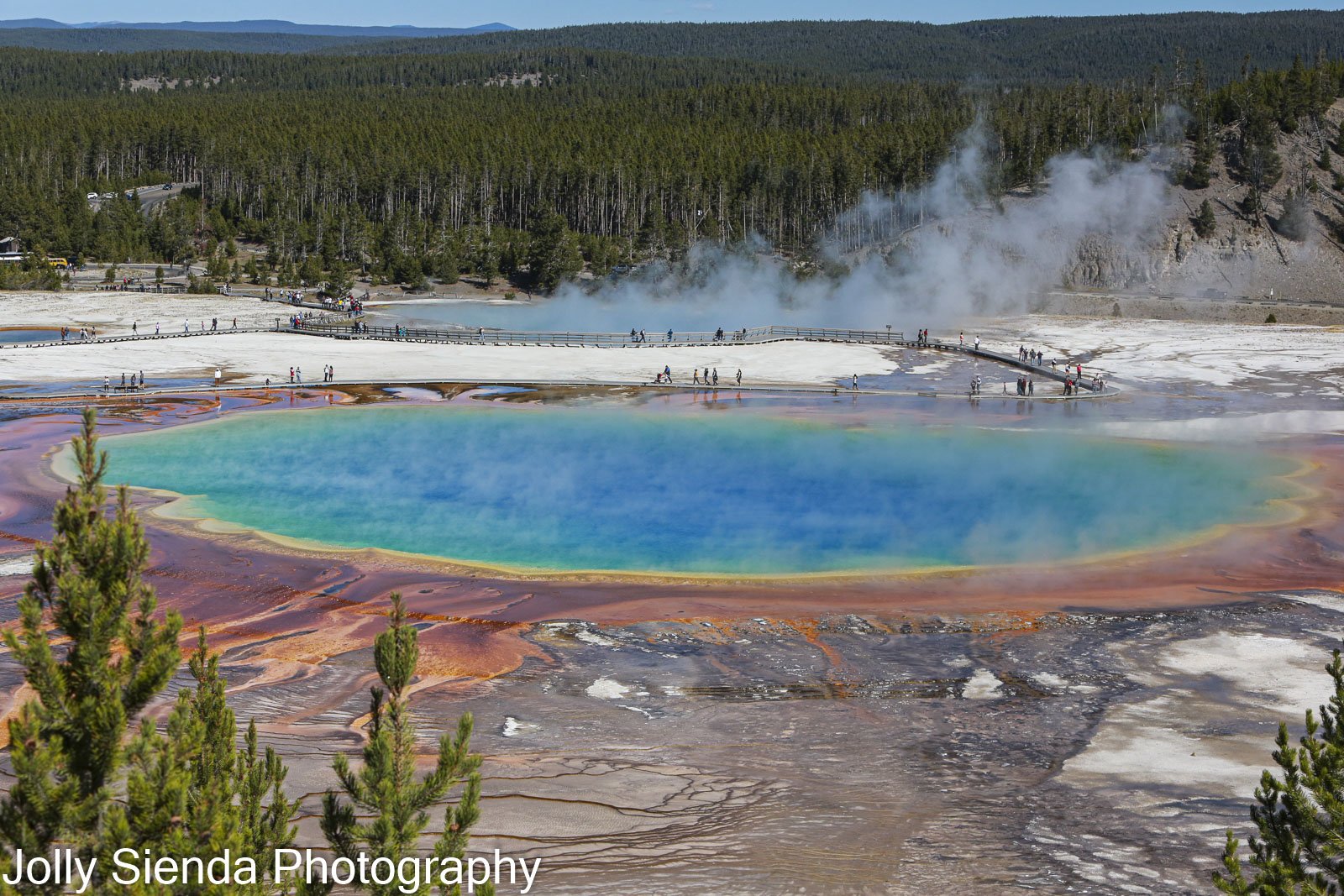 People at Grand Prismatic Basin