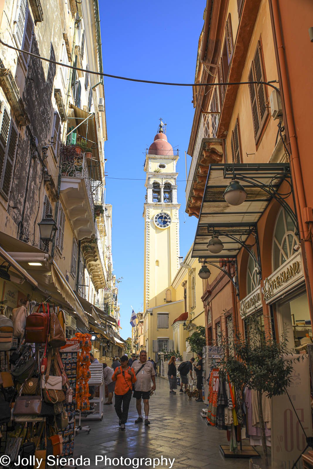 Old town of Corfu shopping area