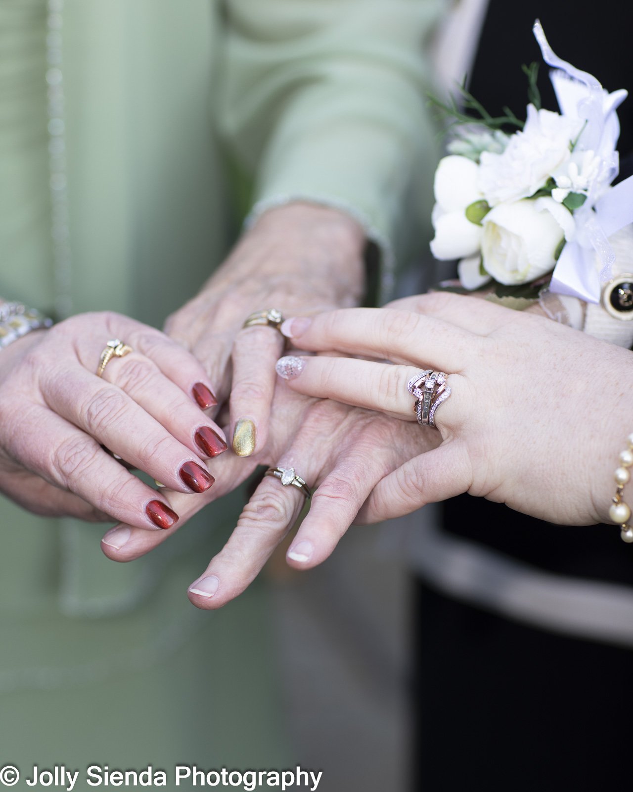 Three generations wedding rings