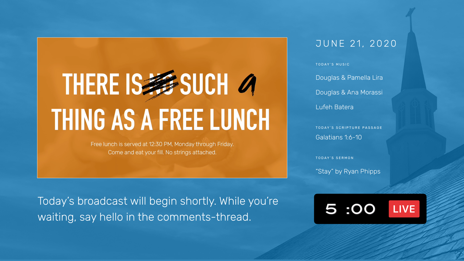 June 21, 2020, Ordinary Time [ LIVE ]
