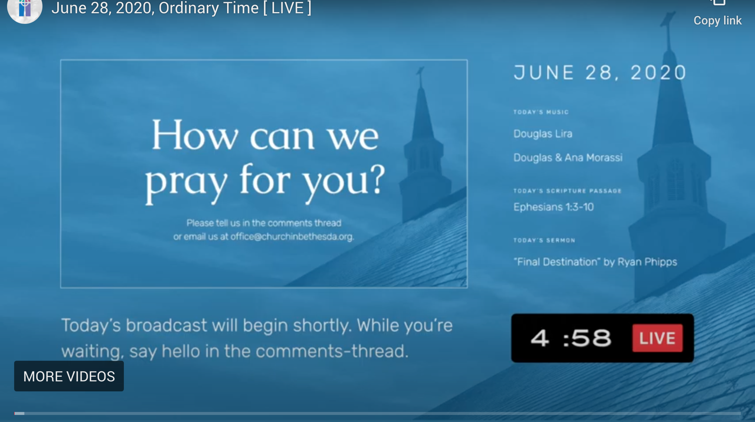 June 28, 2020, Ordinary Time [ LIVE ]