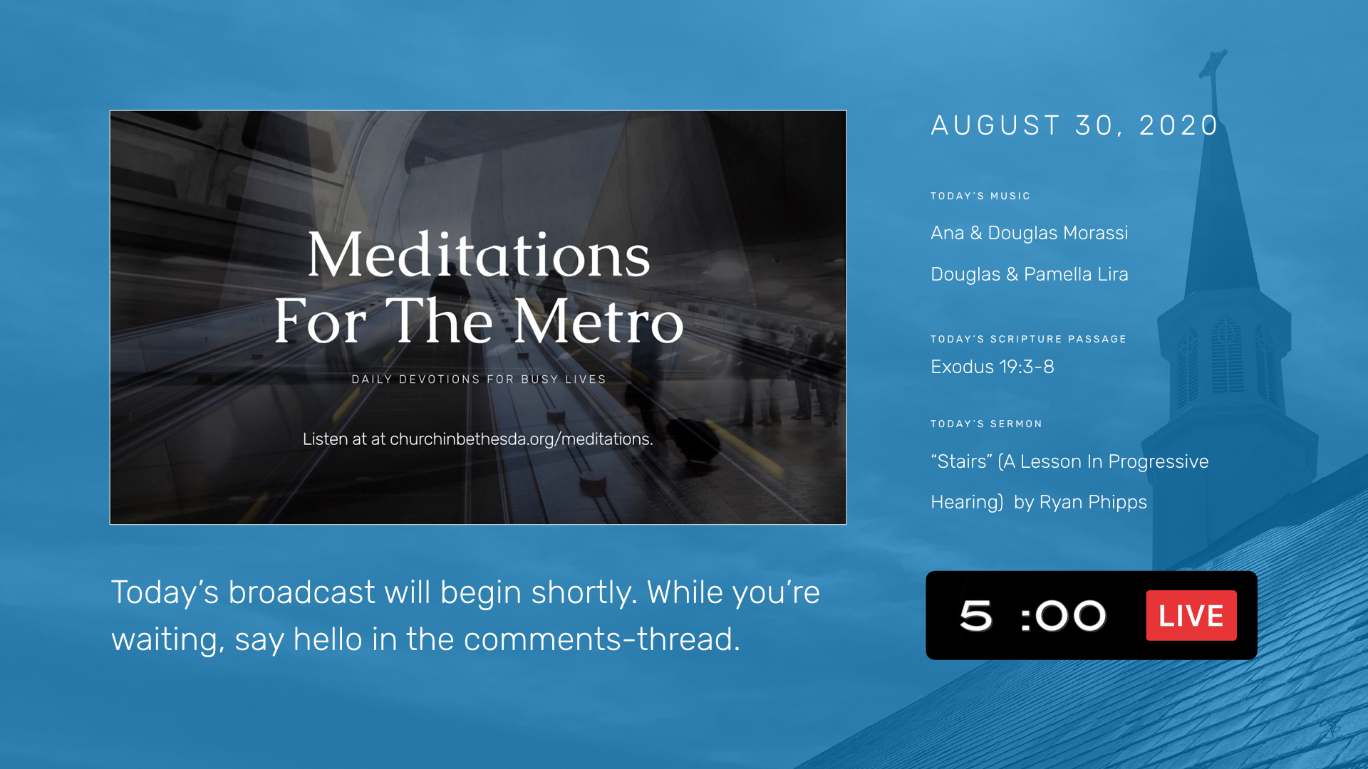 August 30, 2020, Ordinary Time [ LIVE ]