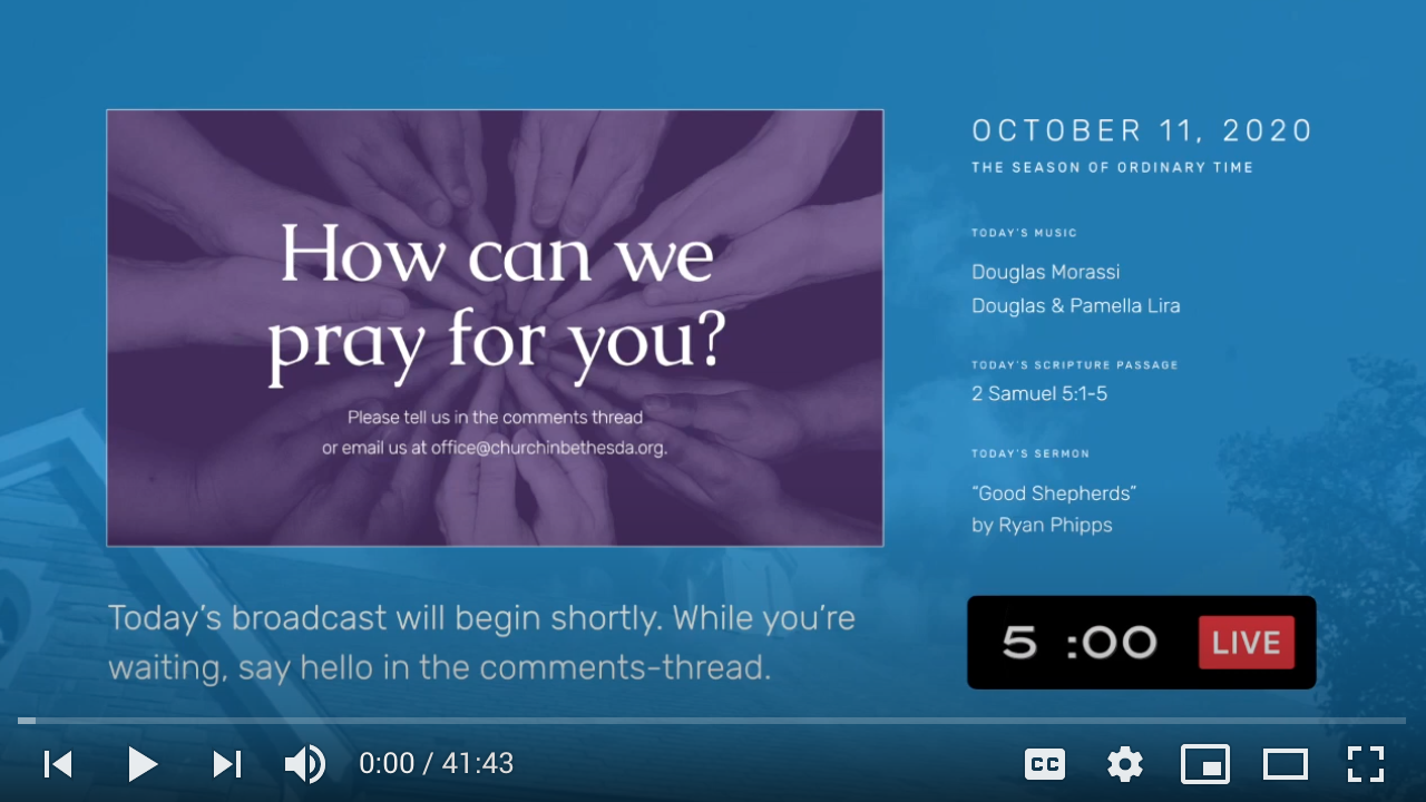 October 11, 2020, Ordinary Time [ LIVE ]