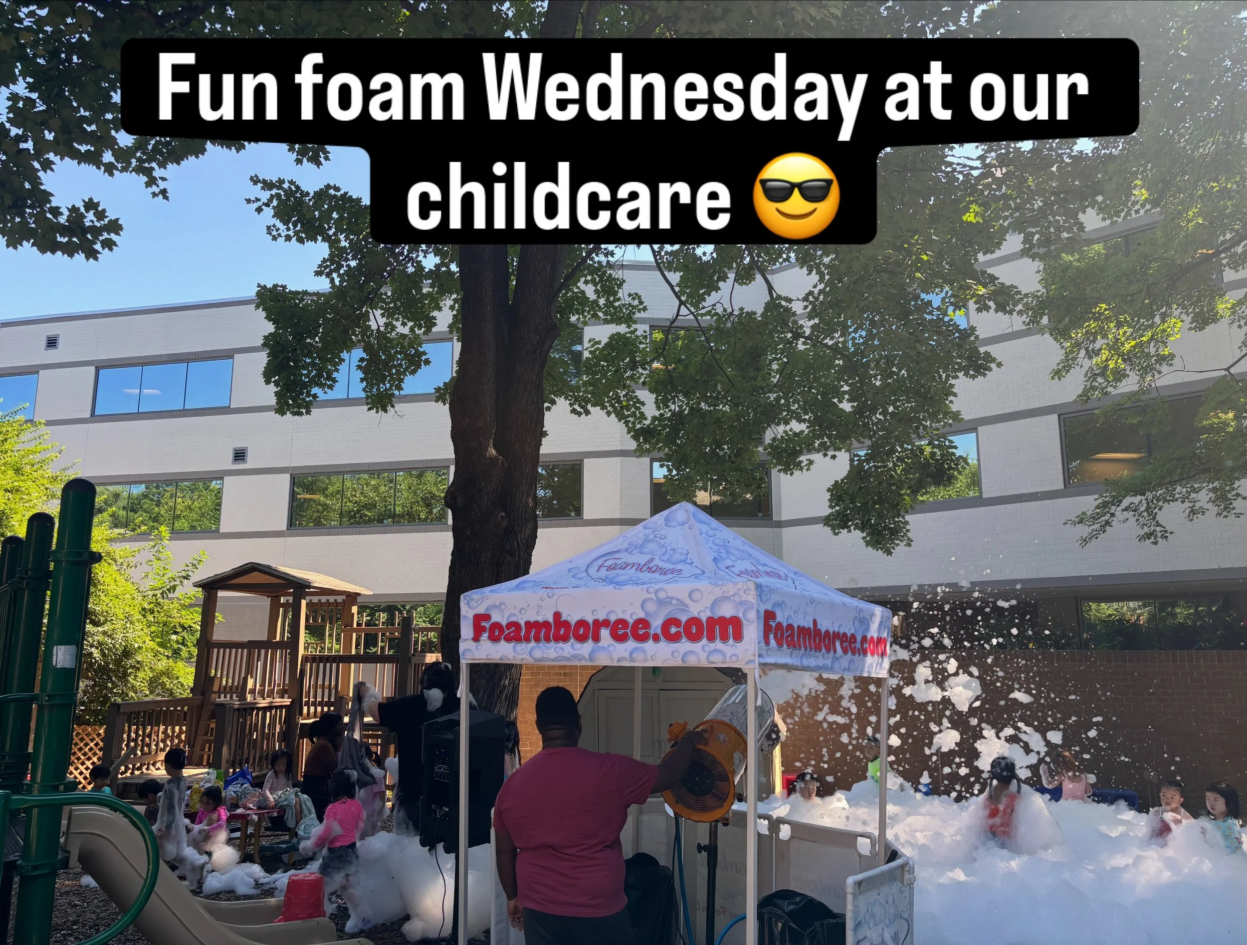 Fun foam Wednesday at our childcare #milestonesenrichmentcenter #childcare #bethesdamd