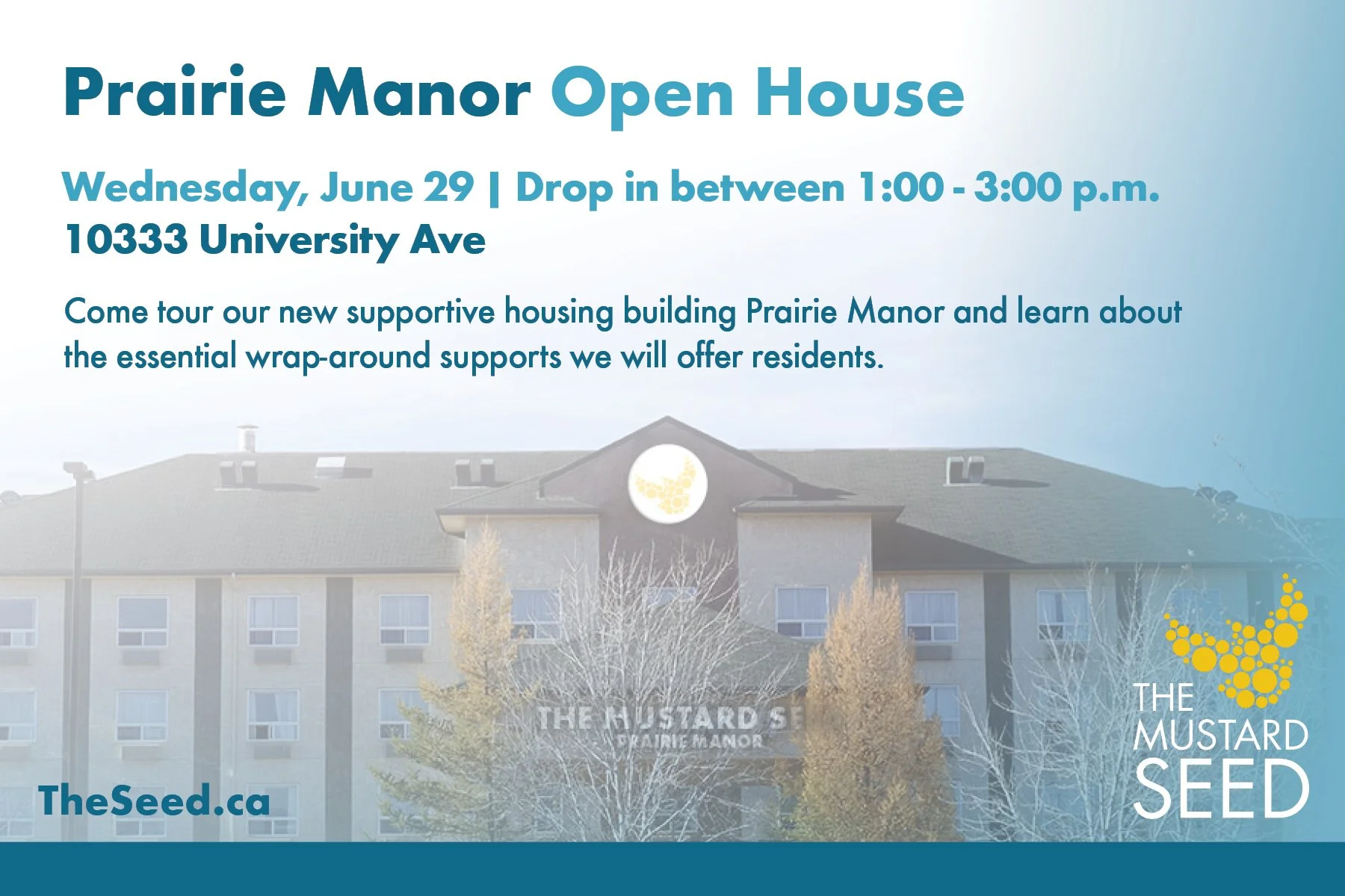 The Mustard Seed Prairie Manor Open House — Queen Alexandra Community