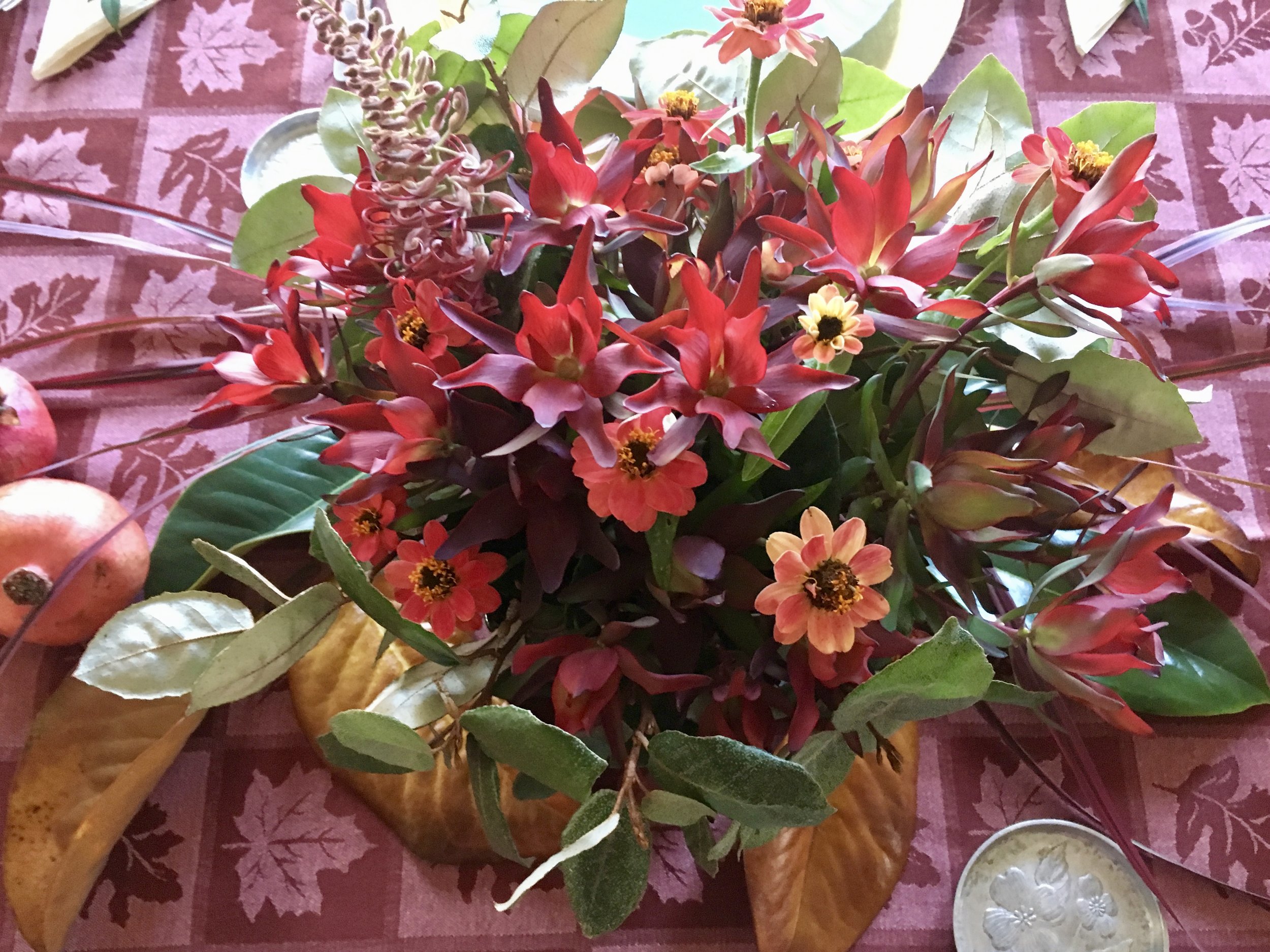 The Thanksgiving table bouquet