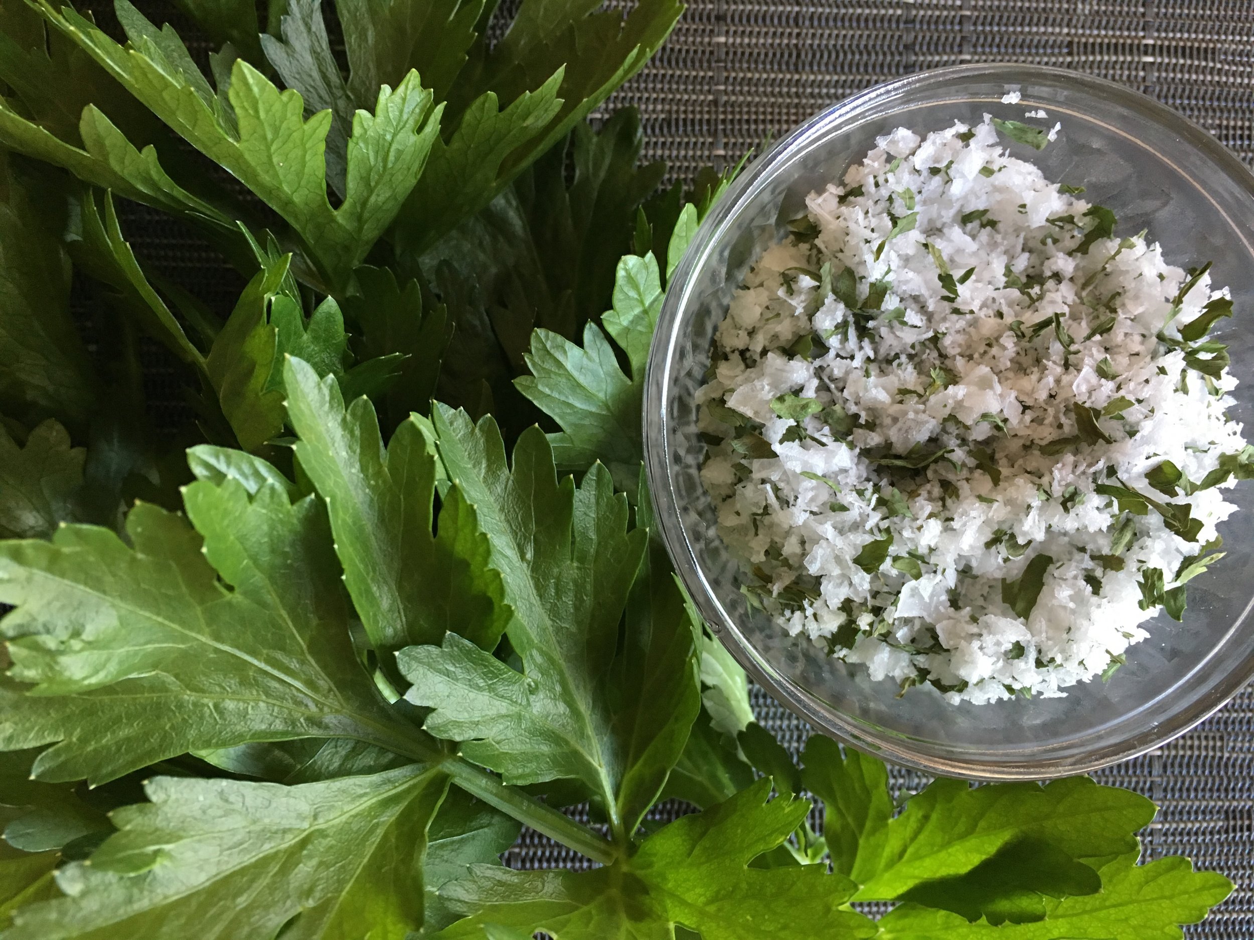 Celery leaves and celery salt.