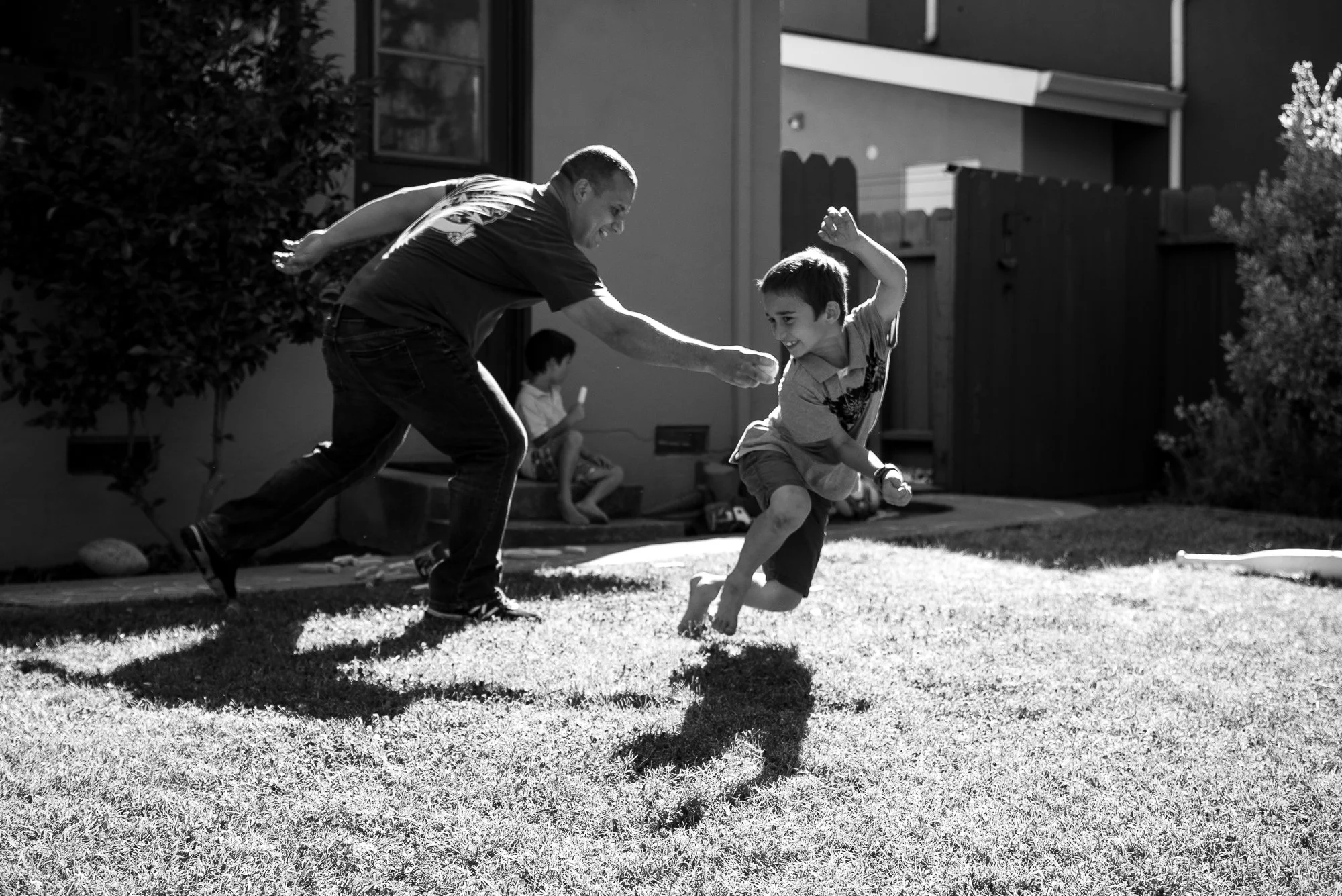 Playful Family Photography Backyard Baseball Mountain View, CA