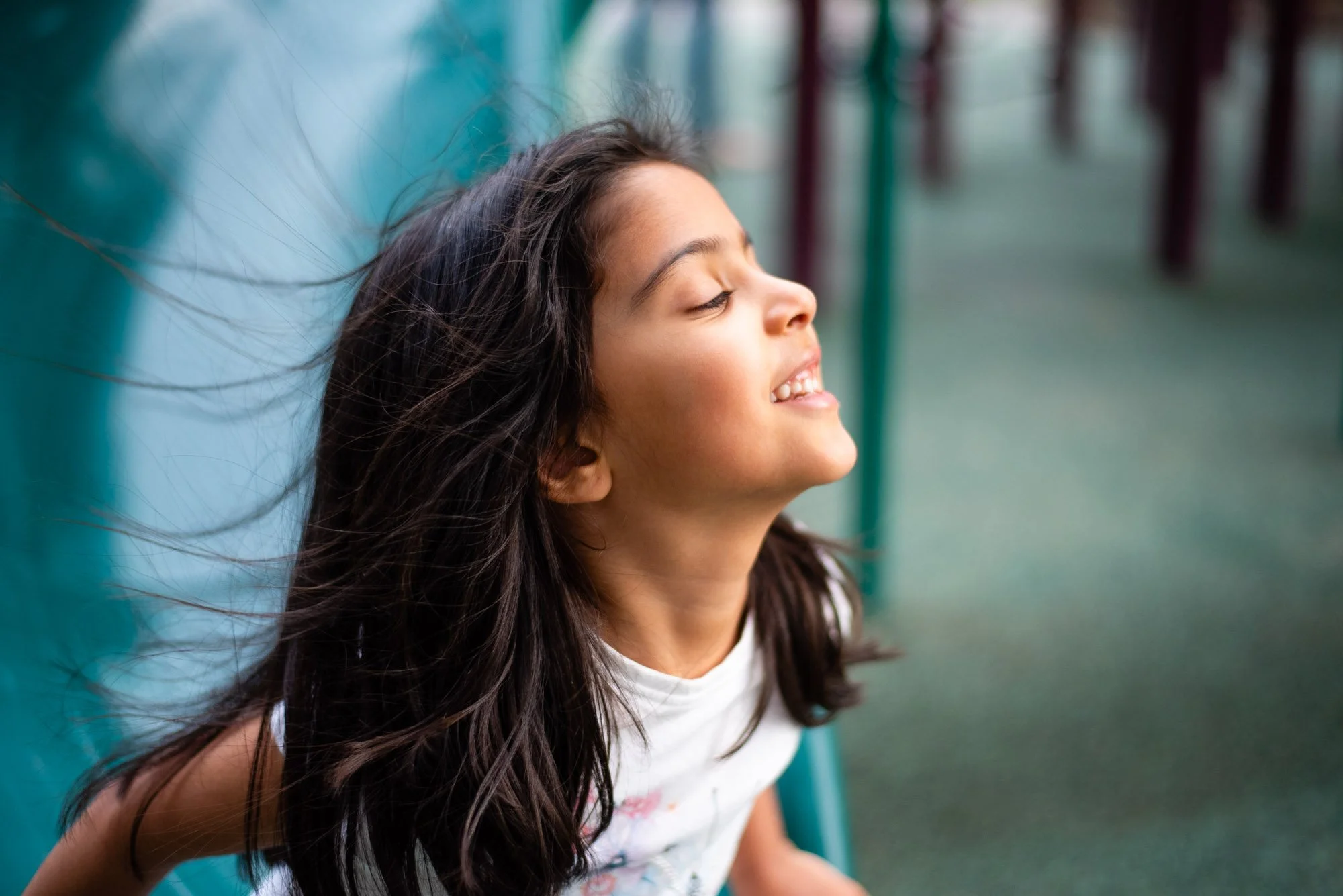 Playful Family Photography Playground Slide Mountain View, CA