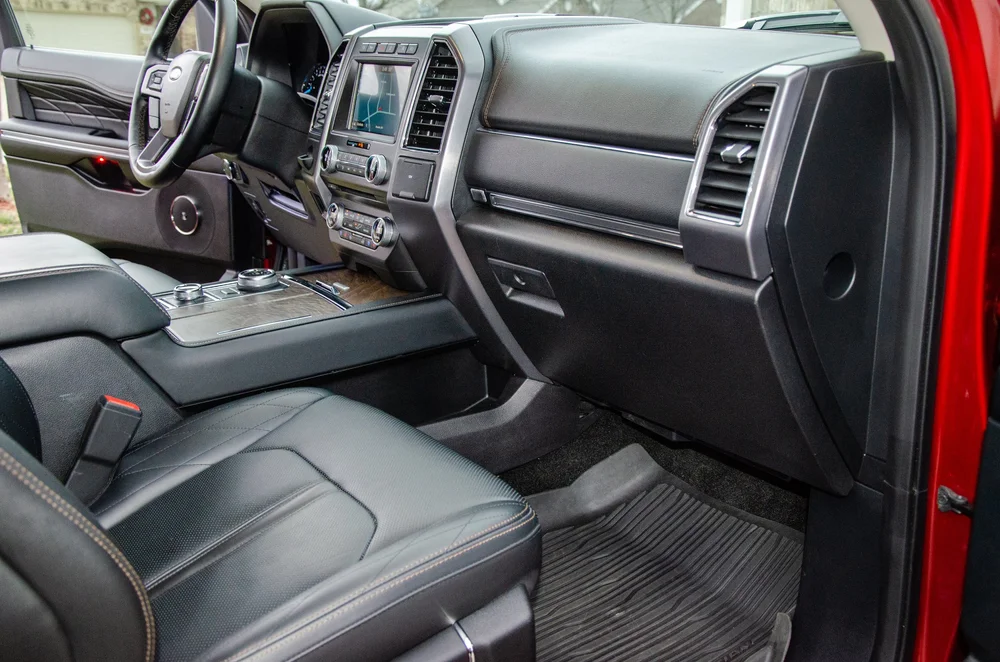 Clean front interior after detailing