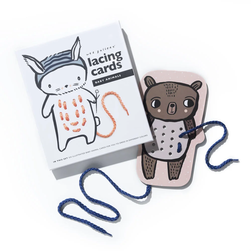 Wee Gallery Animal Lacing Cards 