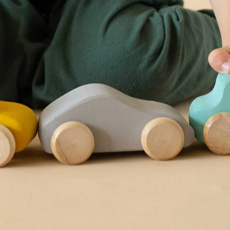 **EXCLUSIVE** Raduga Grez Wooden Toy Car - Silver
