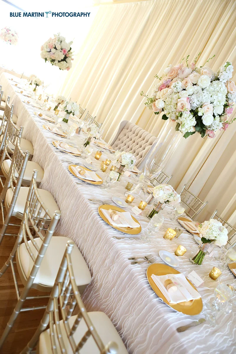 Summer wedding in Cincinnati at The Center with florals by Yellow Canary Floral and Event Design