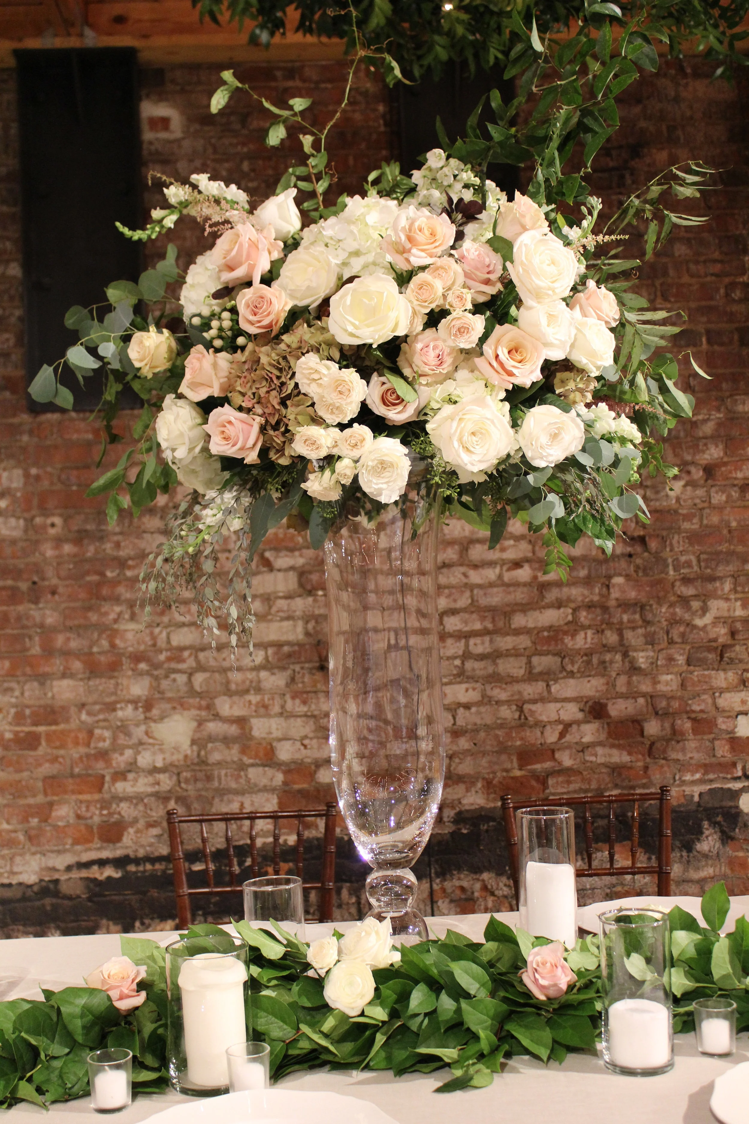 romantic rhinegeist wedding reception — Yellow Canary Floral & Event Design