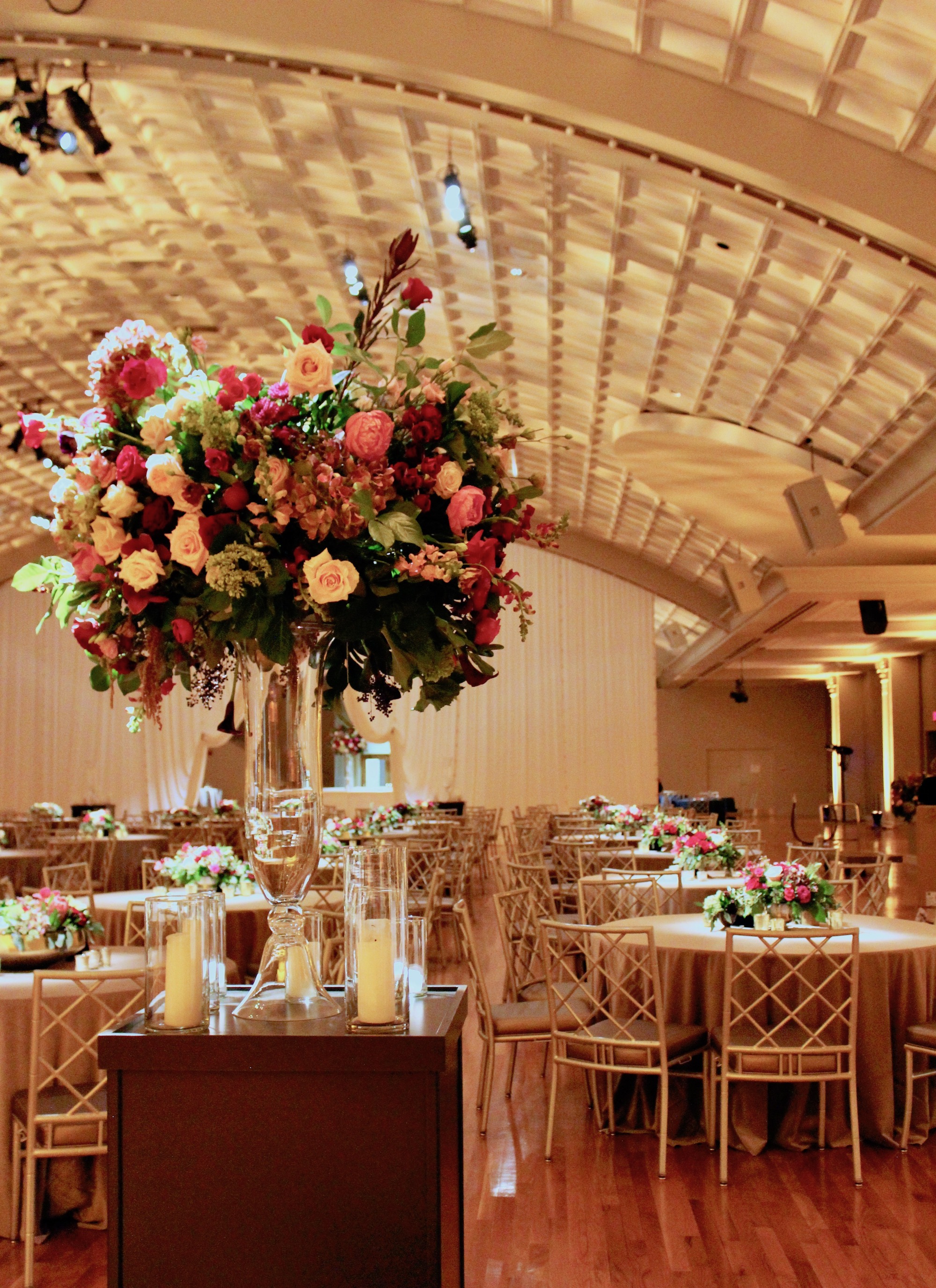 Winter wedding with rich jewel tones and blush. Florals by Yellow Canary. www.yellowcanaryonline.com