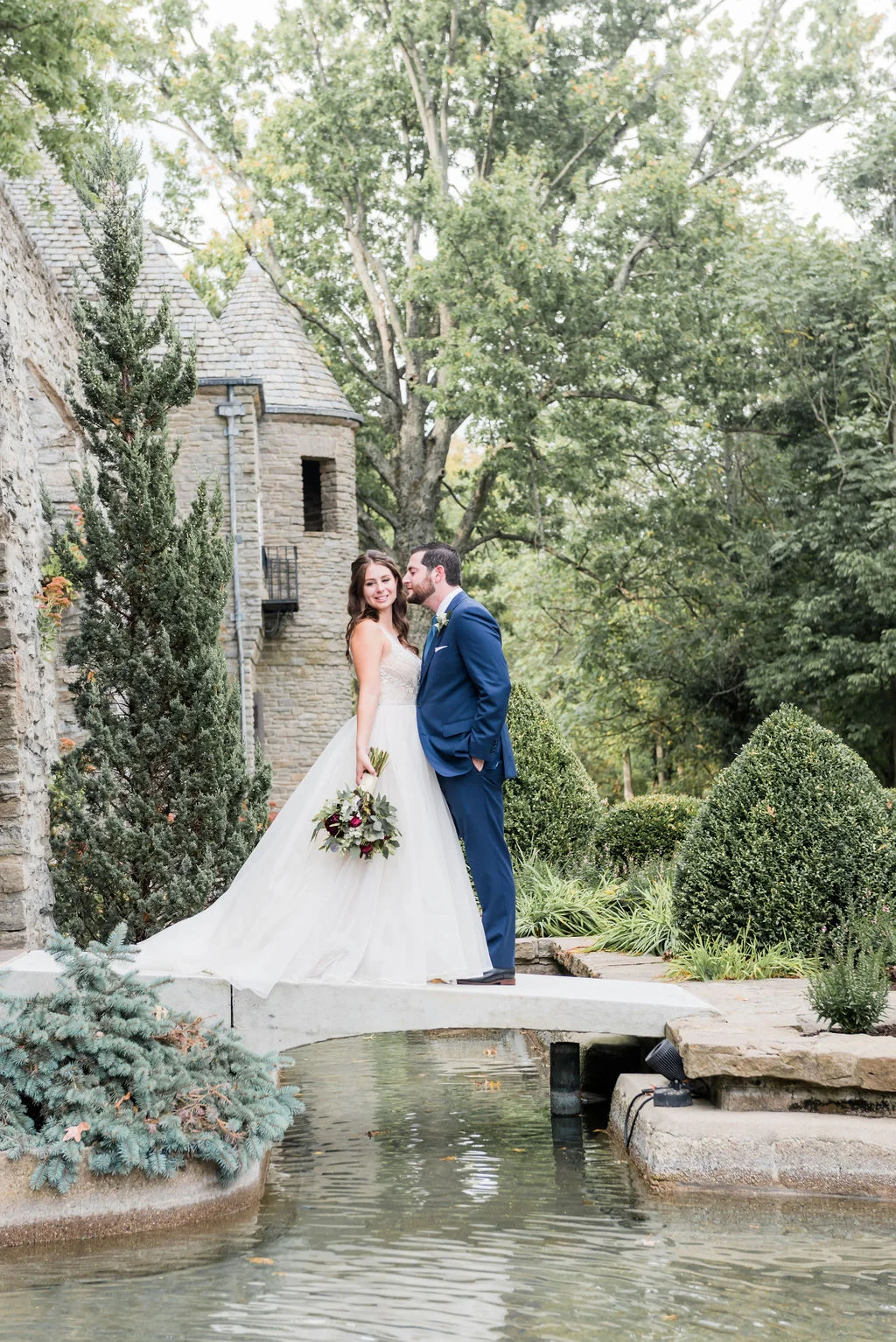 Fall gem tone florals for Cincinnati wedding by Yellow Canary