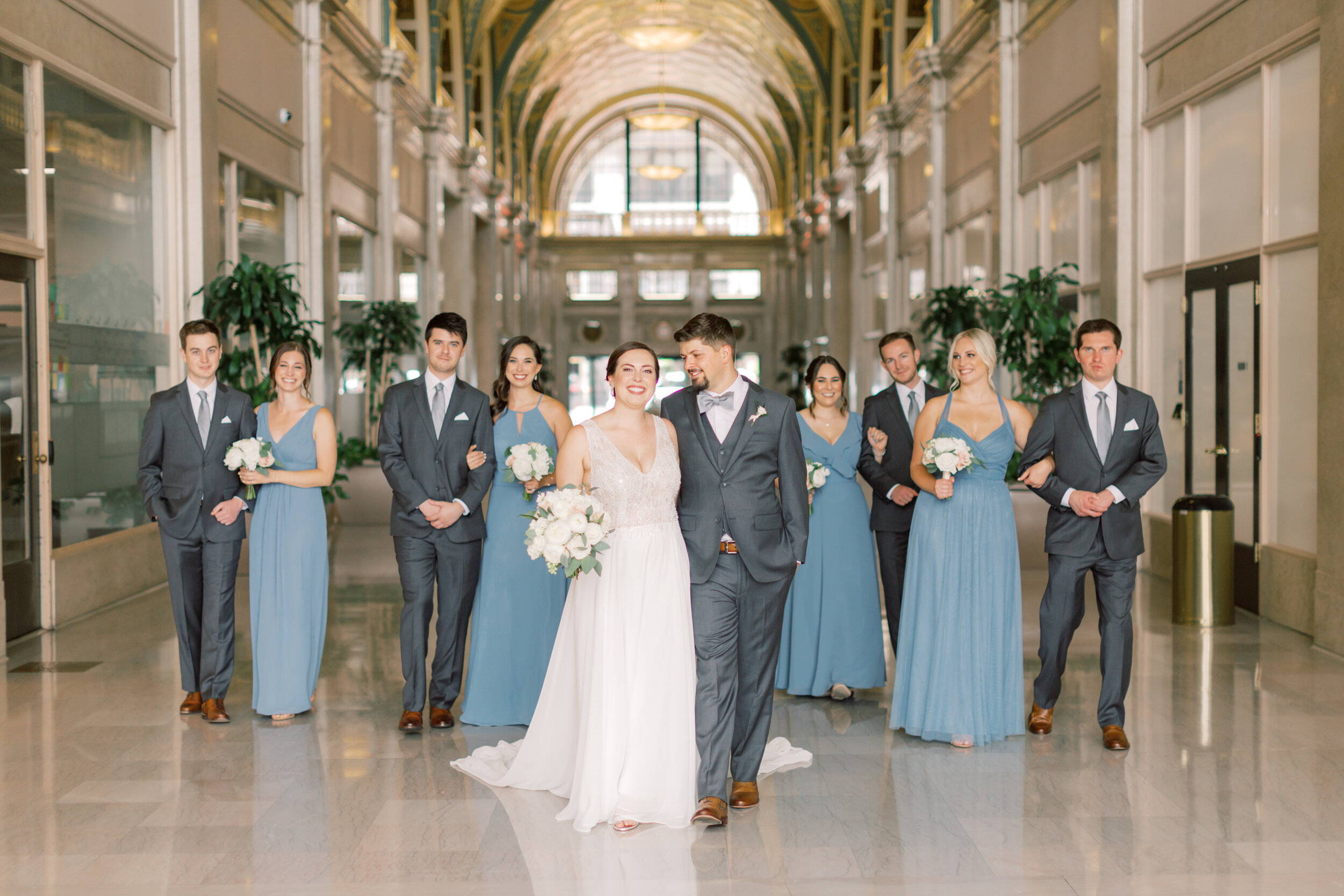 Soft florals for Cincinnati wedding day.