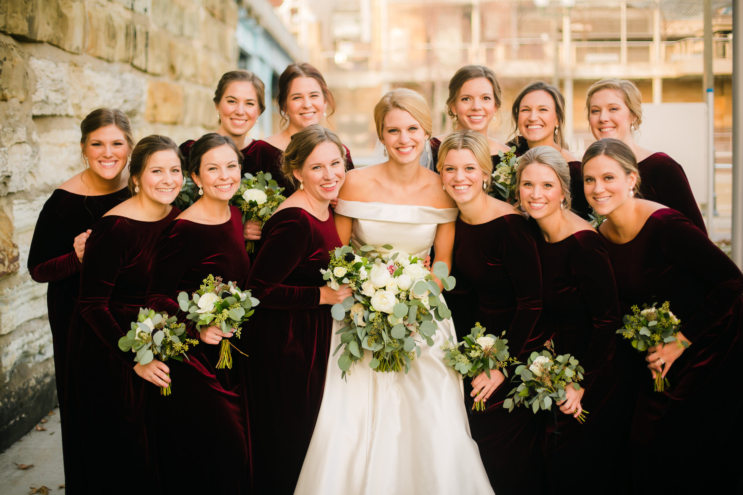 Monastery event Center wedding with florals by Yellow Canary