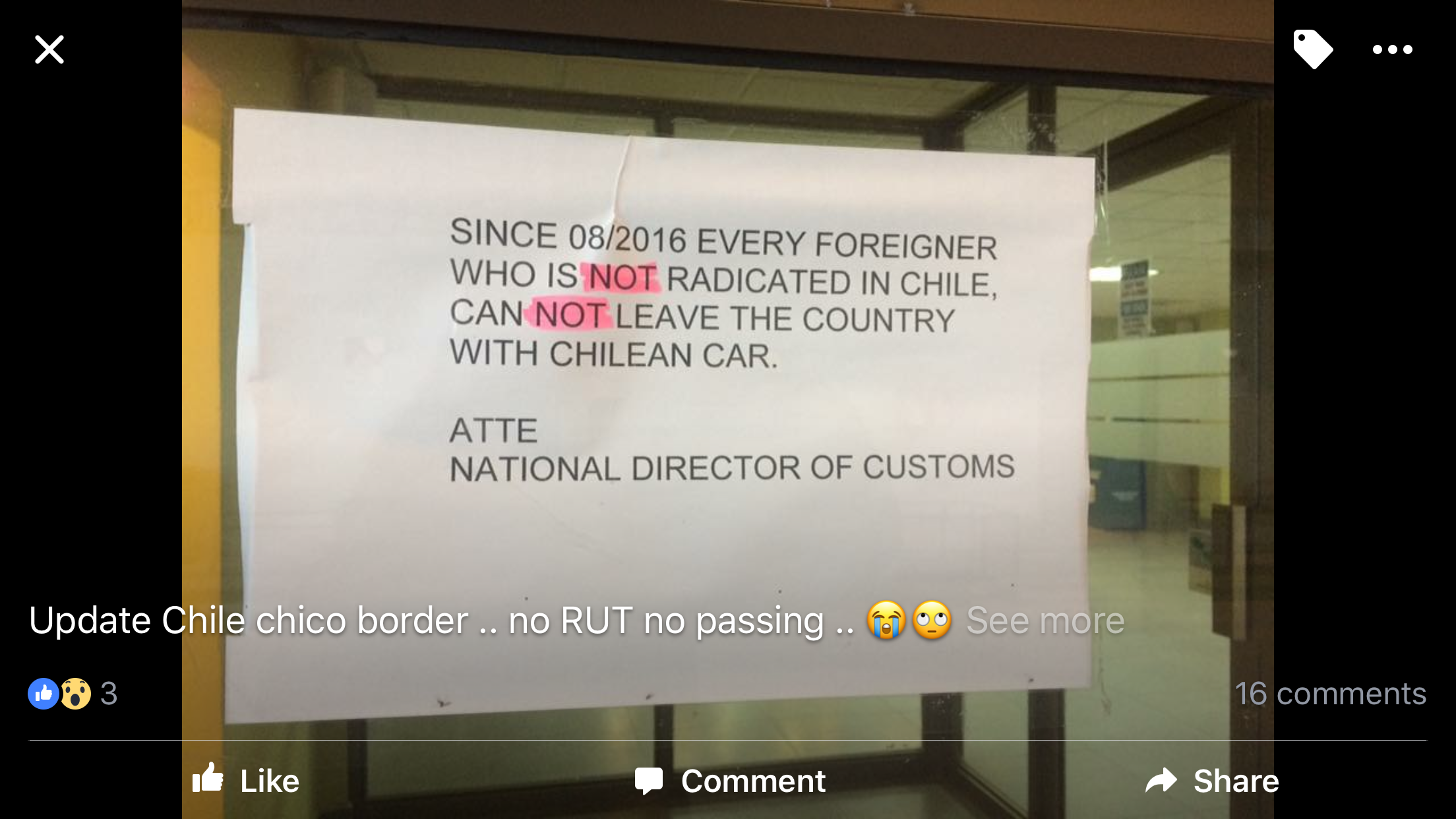 3rd October - Break for the Border!