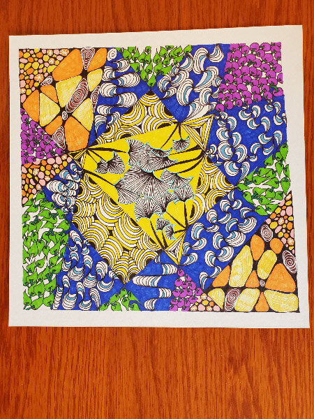 Coloring Zentangle® Tiles — The 21st Century Matriarch