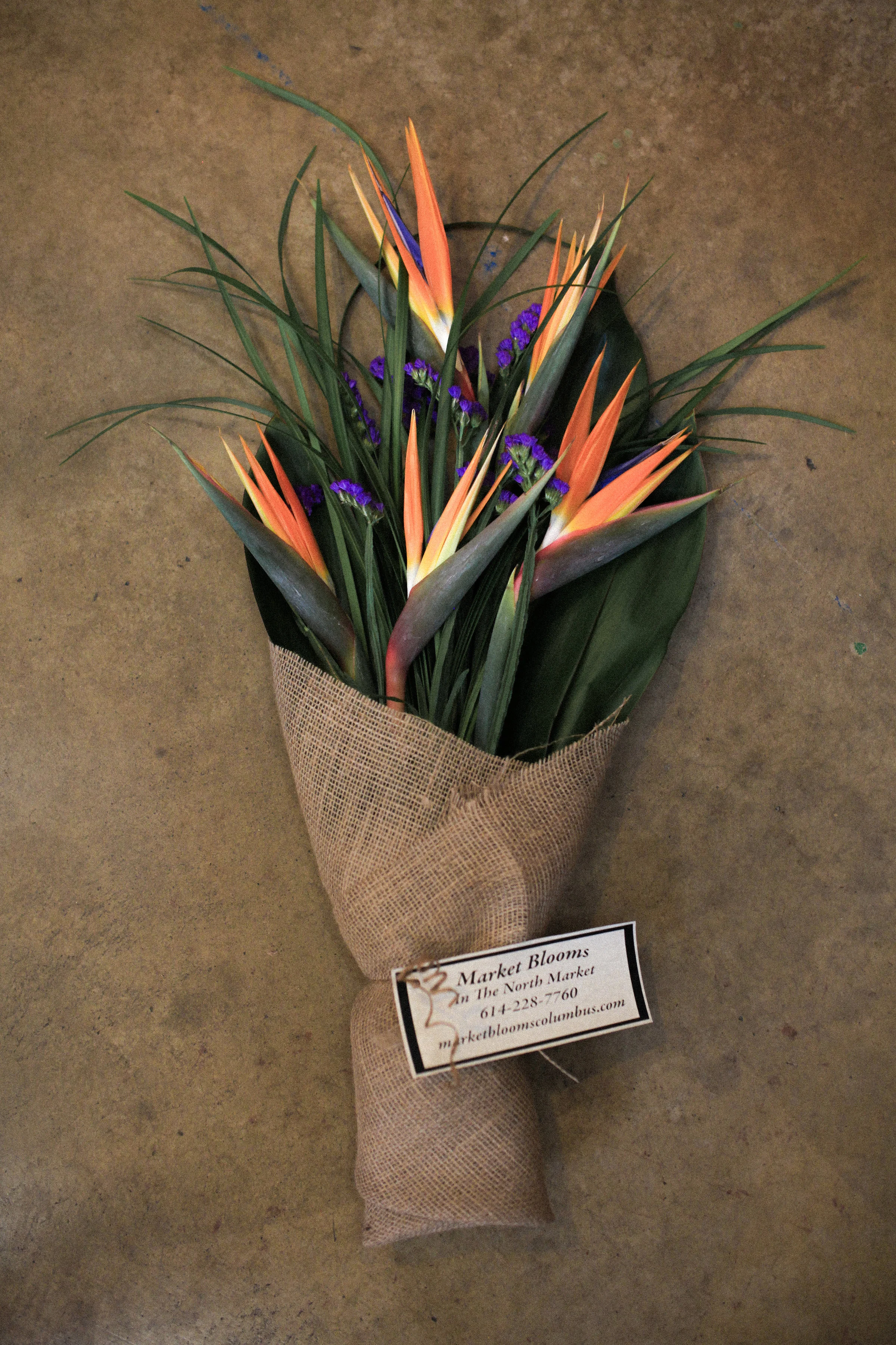 Eco Fresh Bouquet Wrapping — Market Blooms Online Bouquet Columbus
