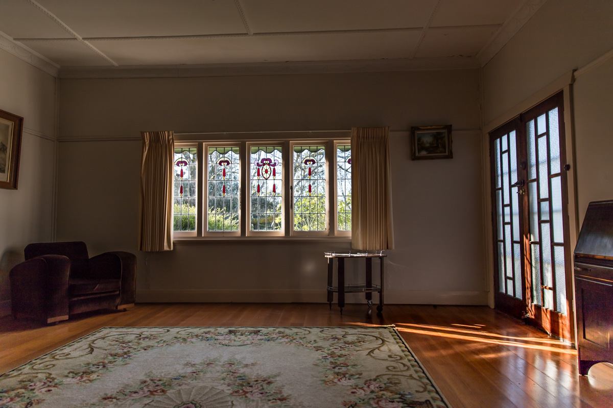 Sunlight streaming through lead light window Geelong home Geelong photographer Lauren McAdam