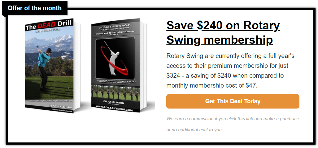 Save $240 right now on your Rotary Swing Membership