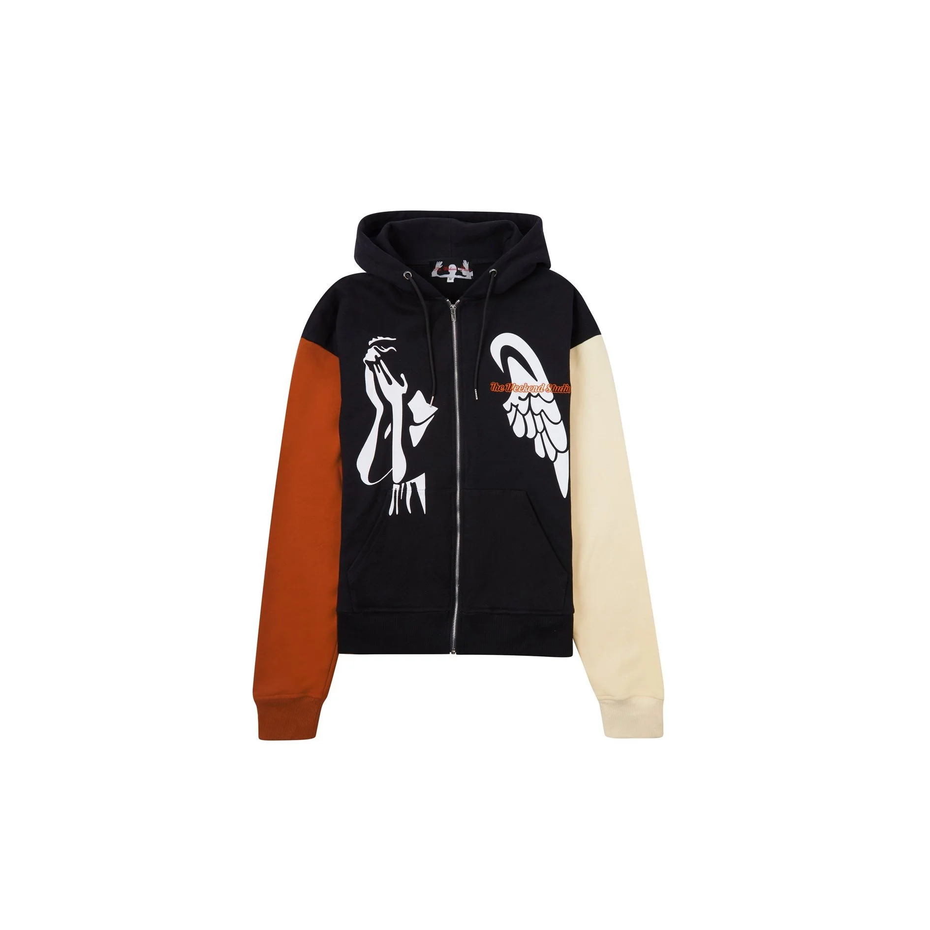 Upset Zip Up Black/Cream/Orange