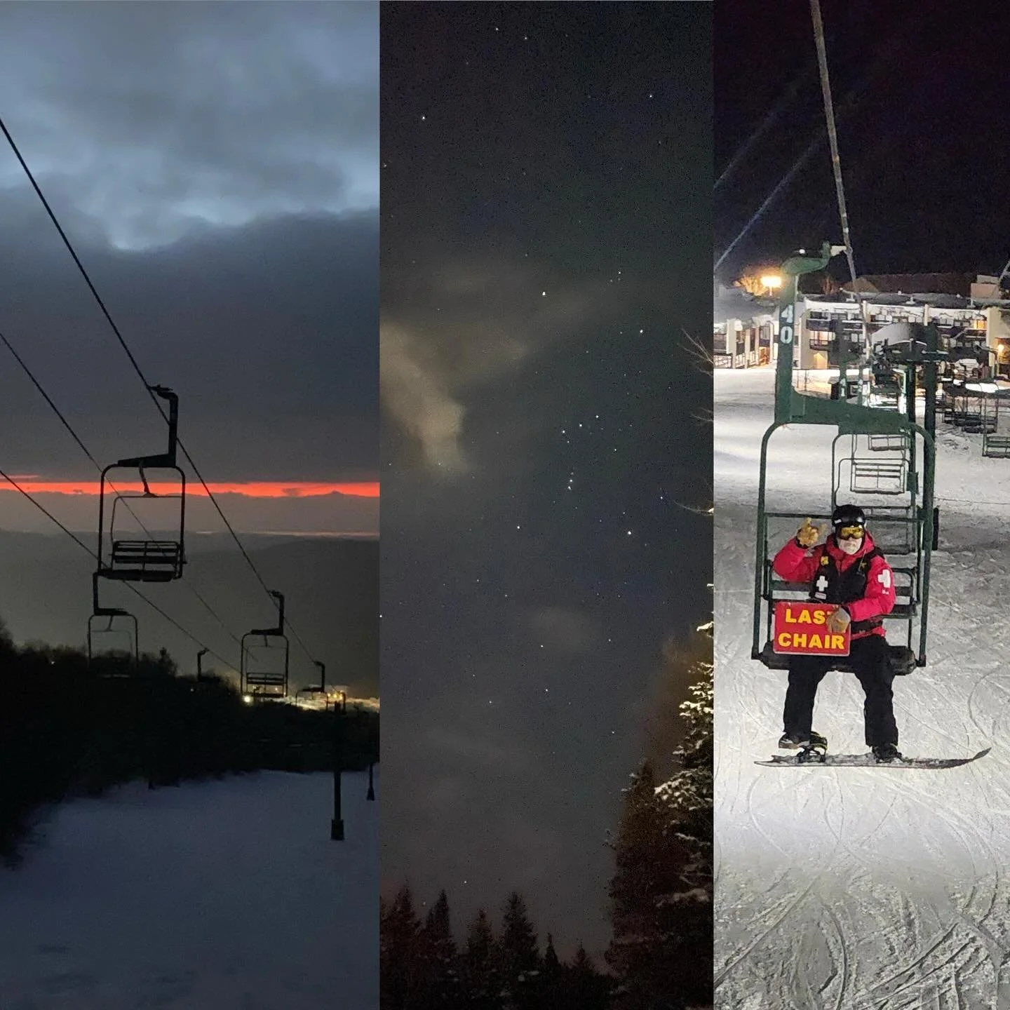 As usual @boltonvalley delivers.
&bull;
Another night on the hill.
&bull;
And lots of remaining leftovers from a sneaky pow day!
&bull;
#woodcarver 
#snowboard 
#lastchair 
#alwaysgo 
#livetoride