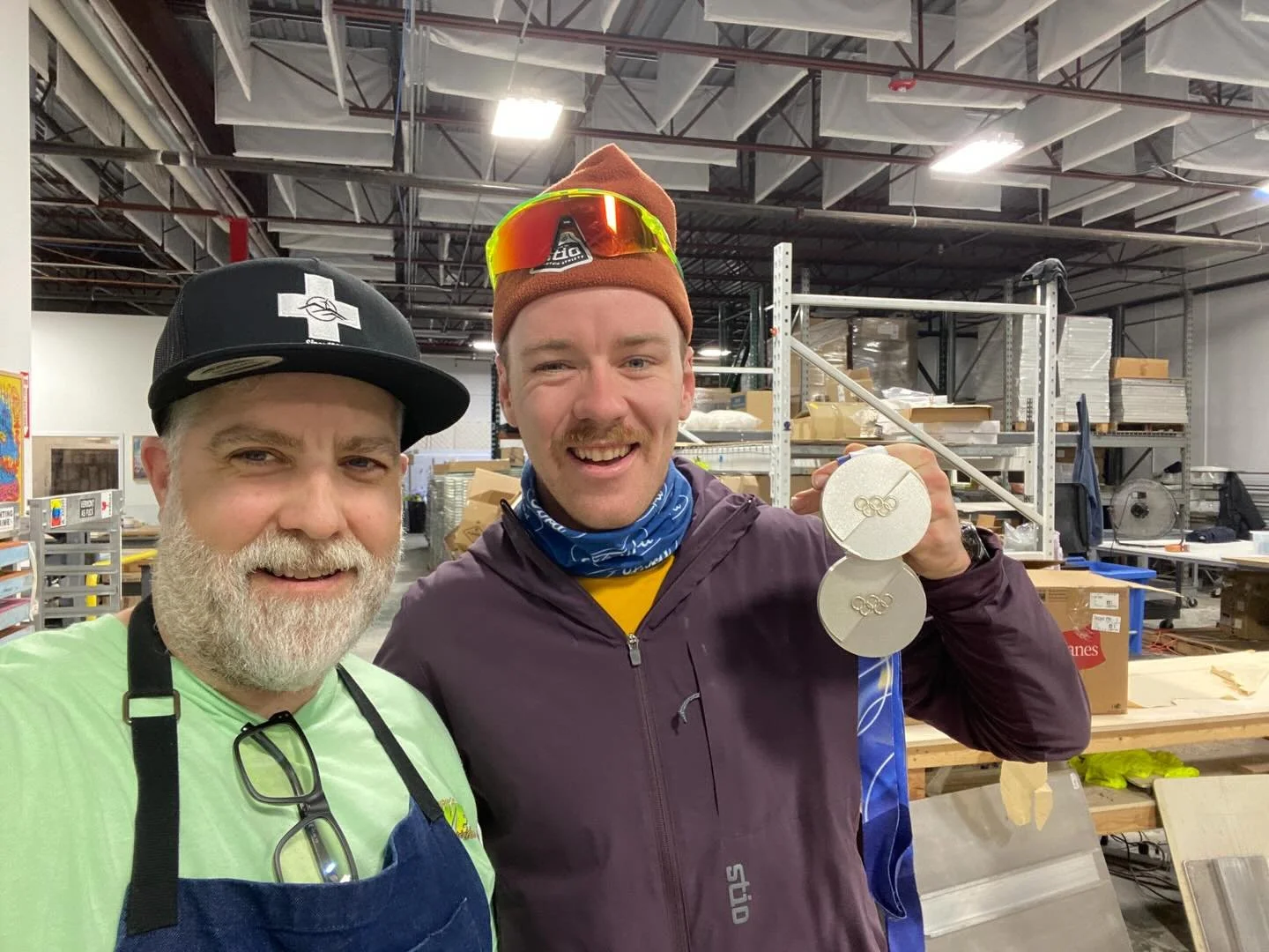 @ben.0gden  came to pick up his order, yesterday @newduds its not often you get an opportunity to take a photo with an Olympic 2x Silver medalist. 
&bull;
I&rsquo;m a nerd when it comes getting my photo with awesome people.

 Great to meet you Ben! A