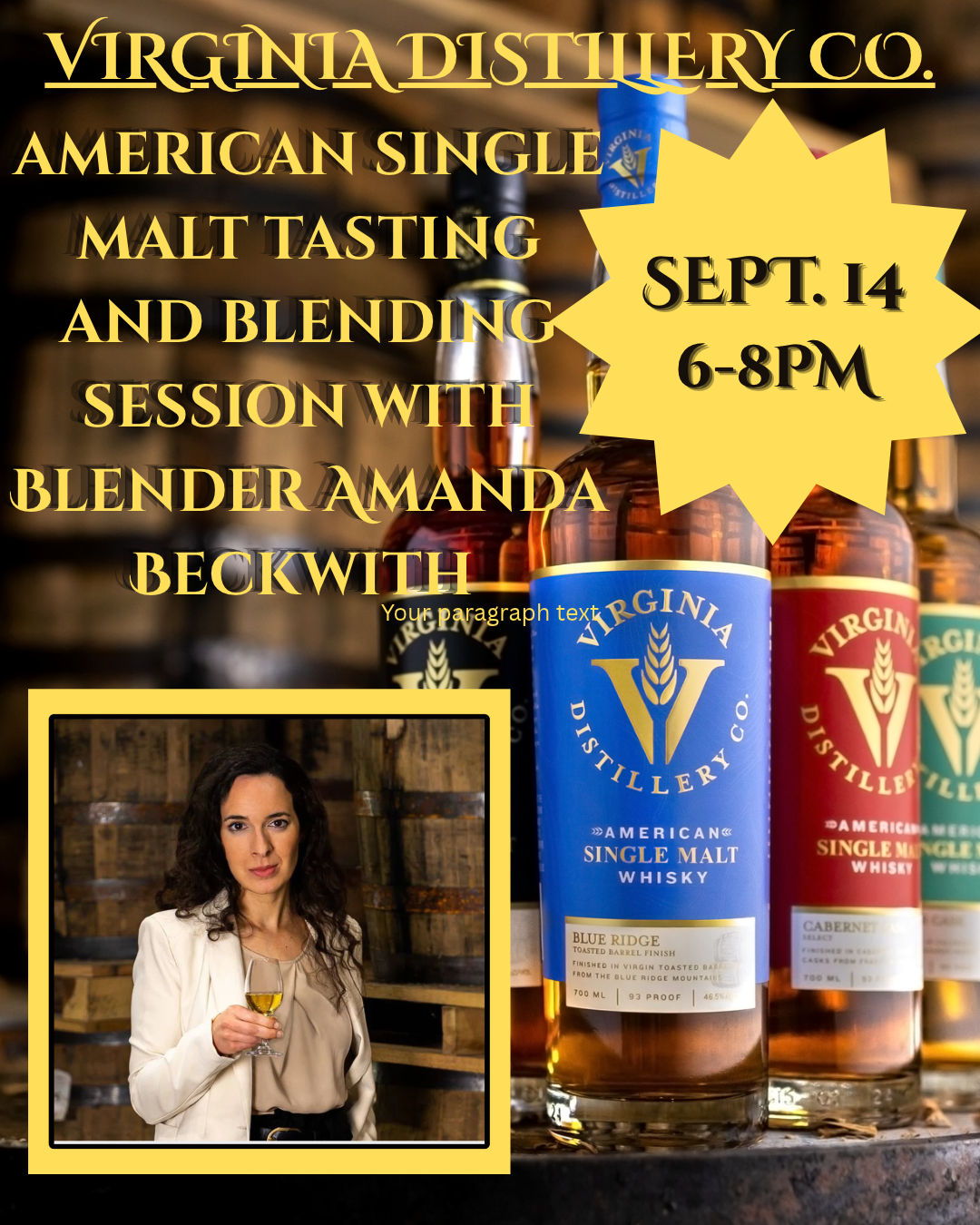 Virginia Distillery Co Blending Session with Master Blender Amanda Beckwith