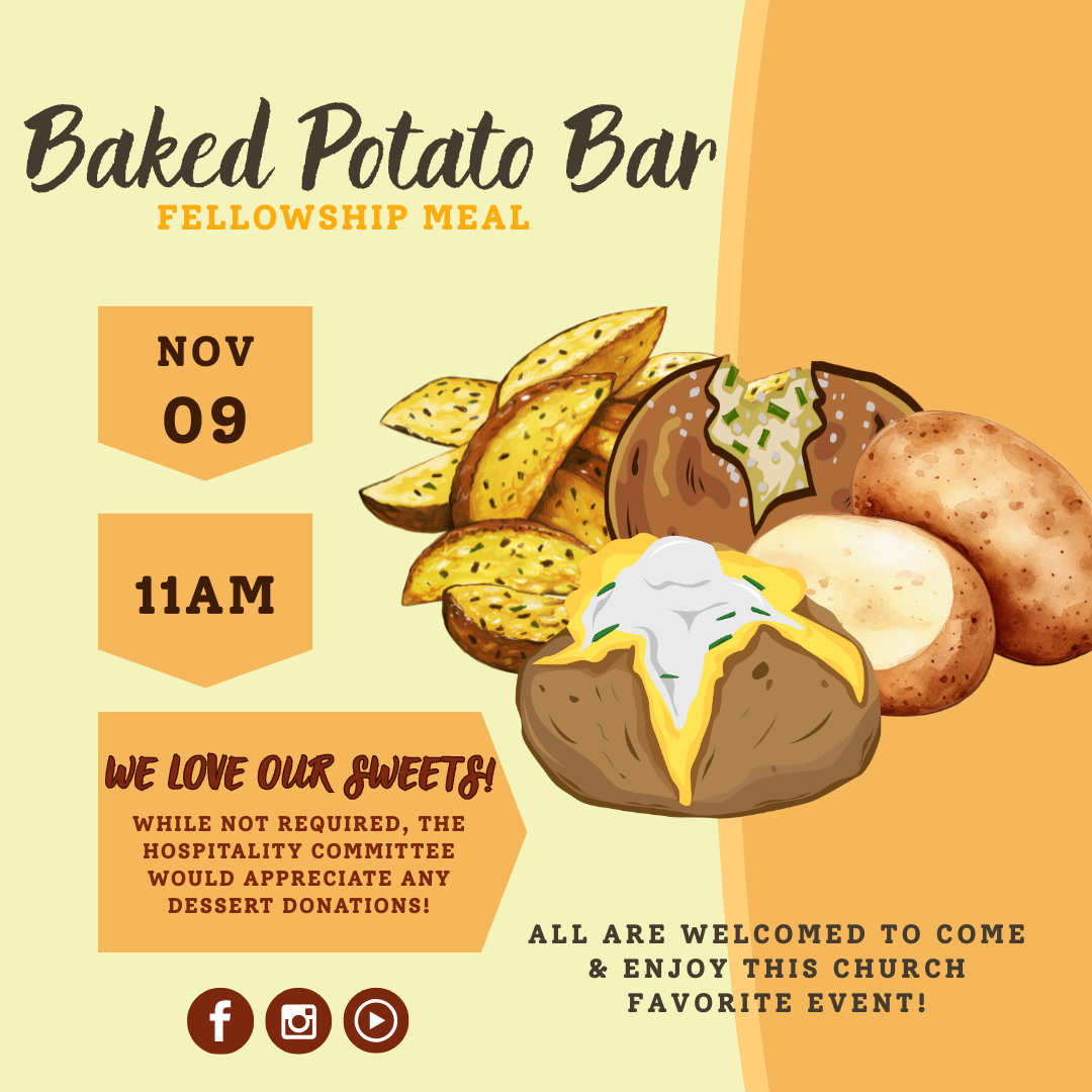 Baked Potato Bar Fellowship Lunch