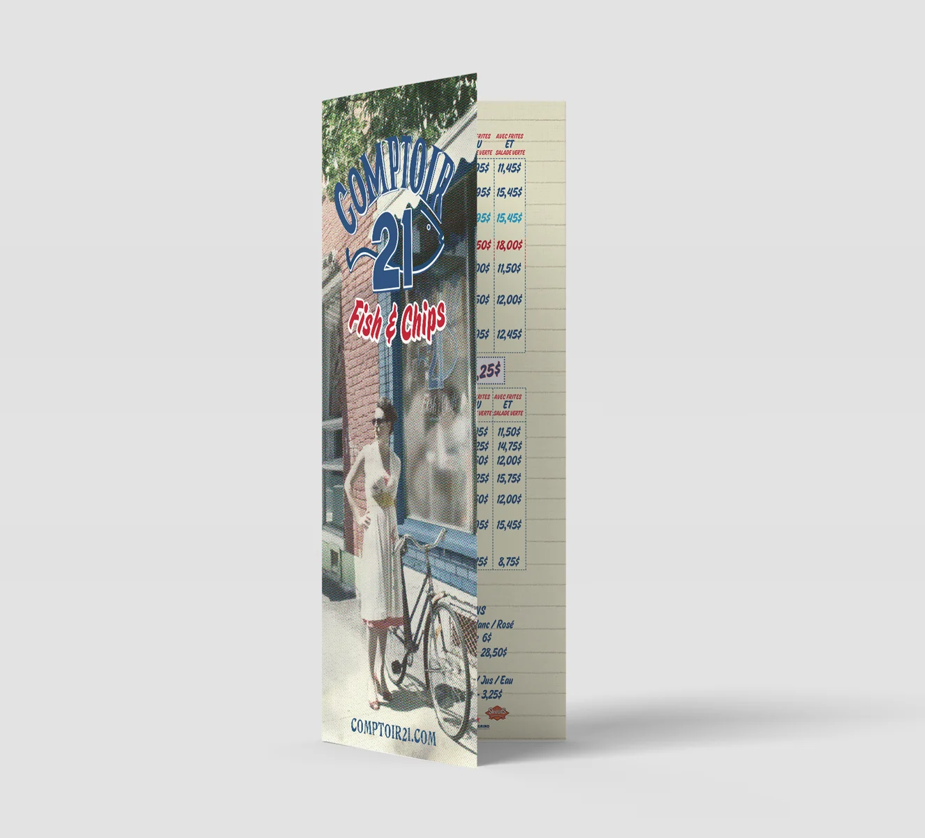 take-out menu pour emporter