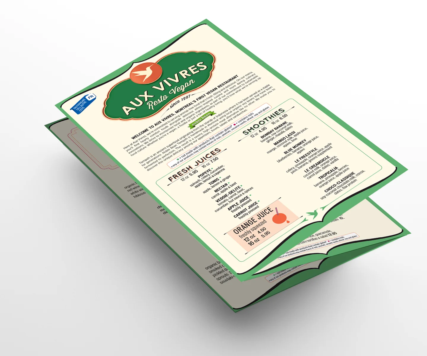 menu design des menus