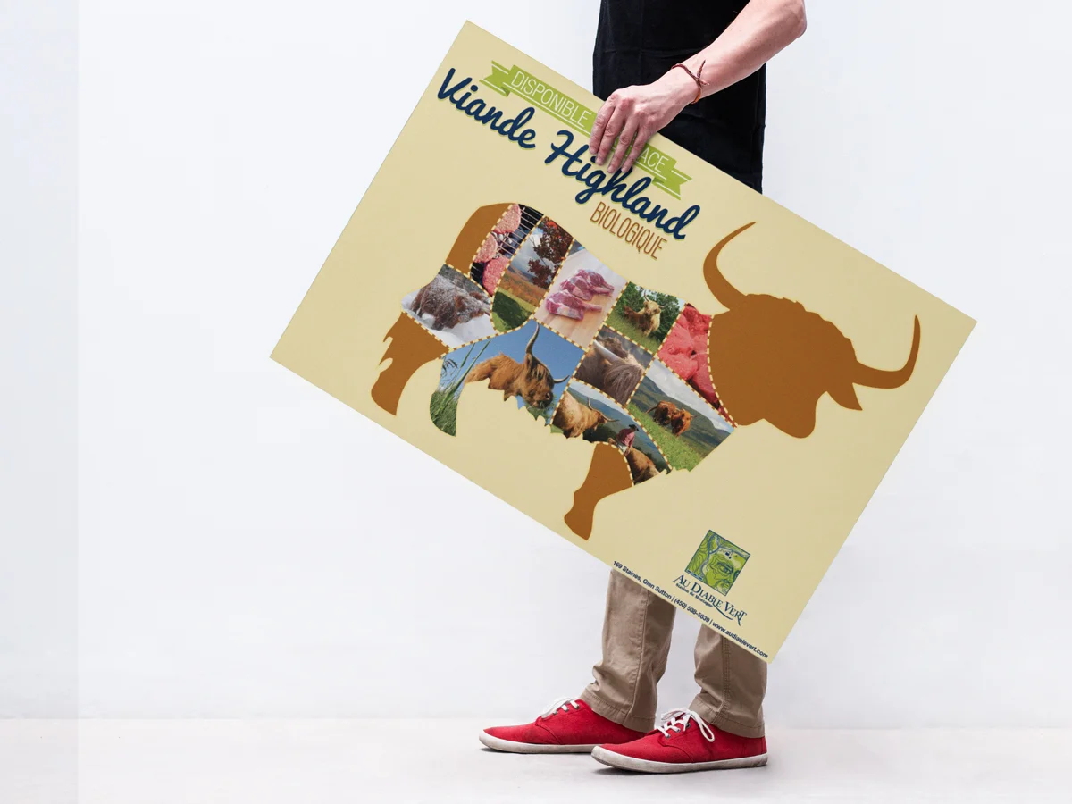 highland beef poster / affiche viande highland