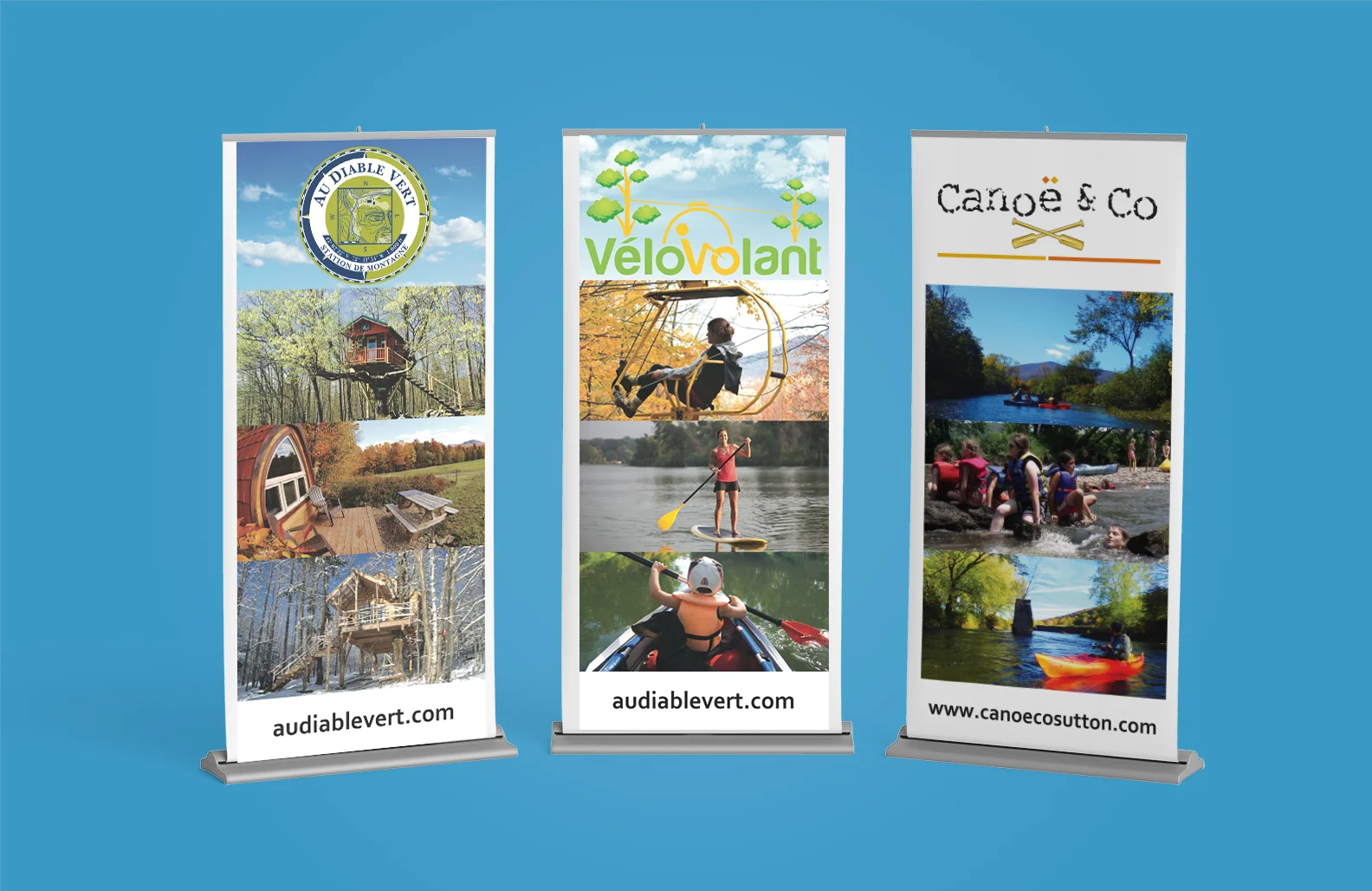 pull-up banners / bannières déroulantes