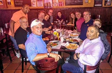 Knights enjoying fraternity at Black Bear Tavern with Timmy Philip